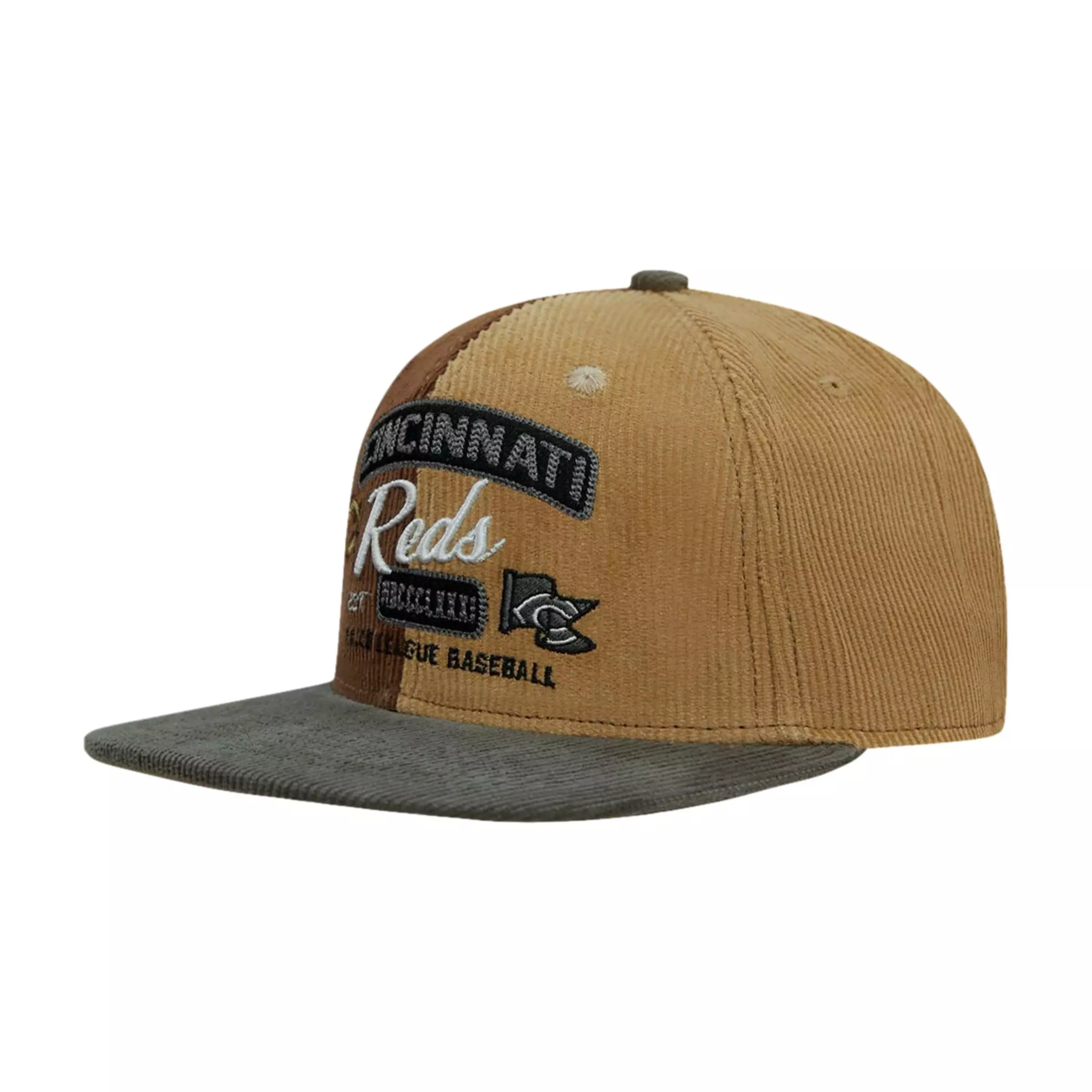 Pro Standard Cincinnati Reds Multi-Color Corduroy Snapback - BROWN