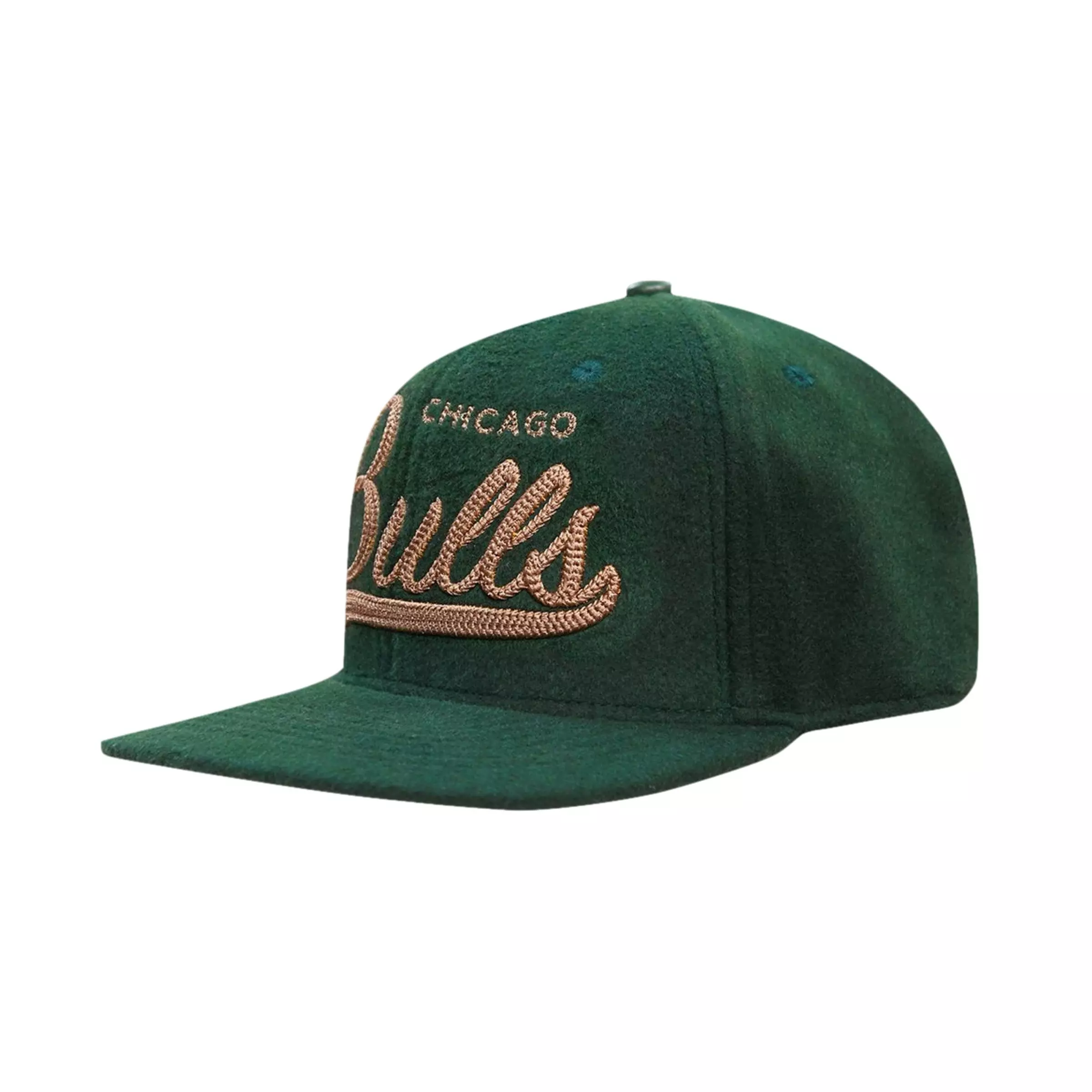 Pro Standard Chicago Bulls Wool Script Adjustable Hat-Green - GREEN