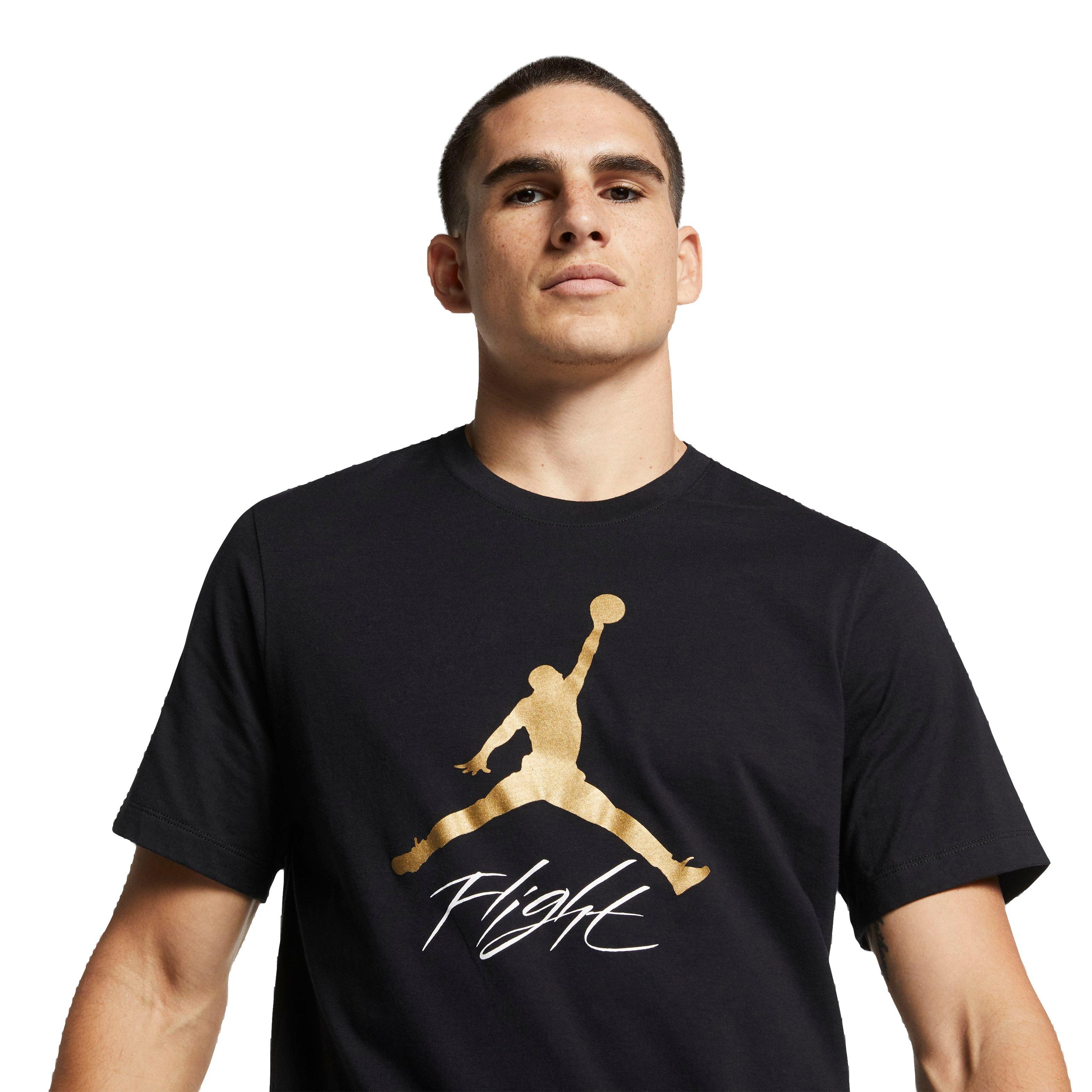 Jordan Men's Jumpman Flight Tee-Black/Gold