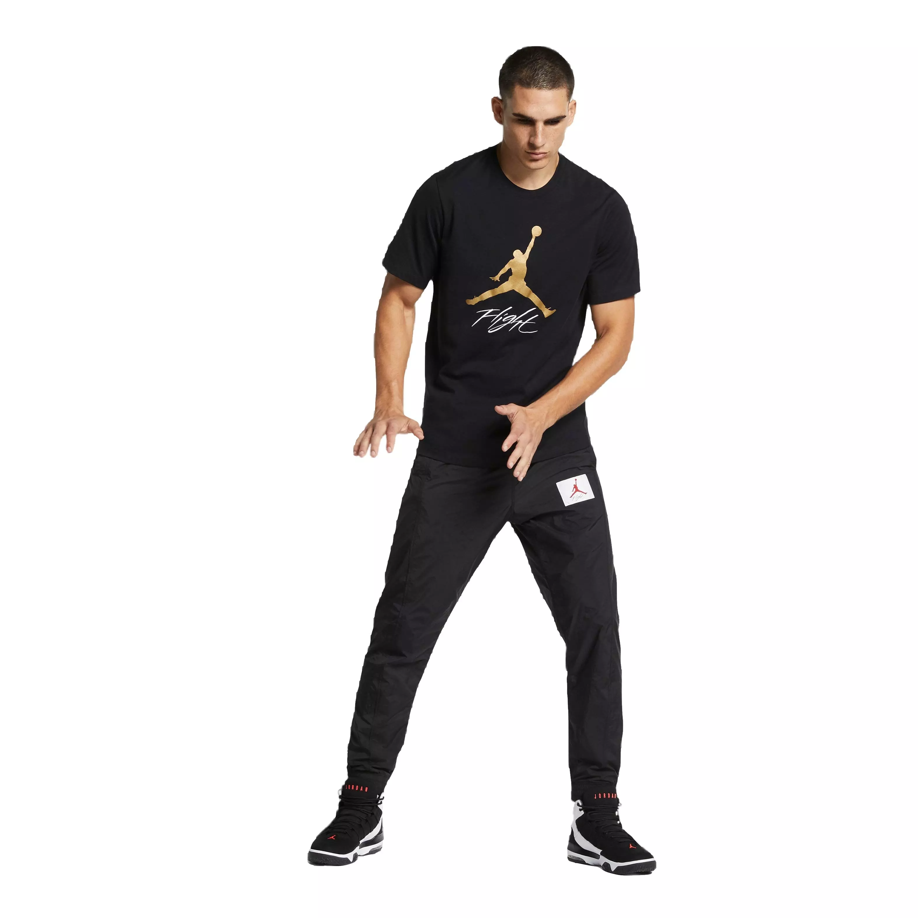 Jordan Men's Gratitude Jumpman Flight Tee-Black/Gold - BLACK/GOLD