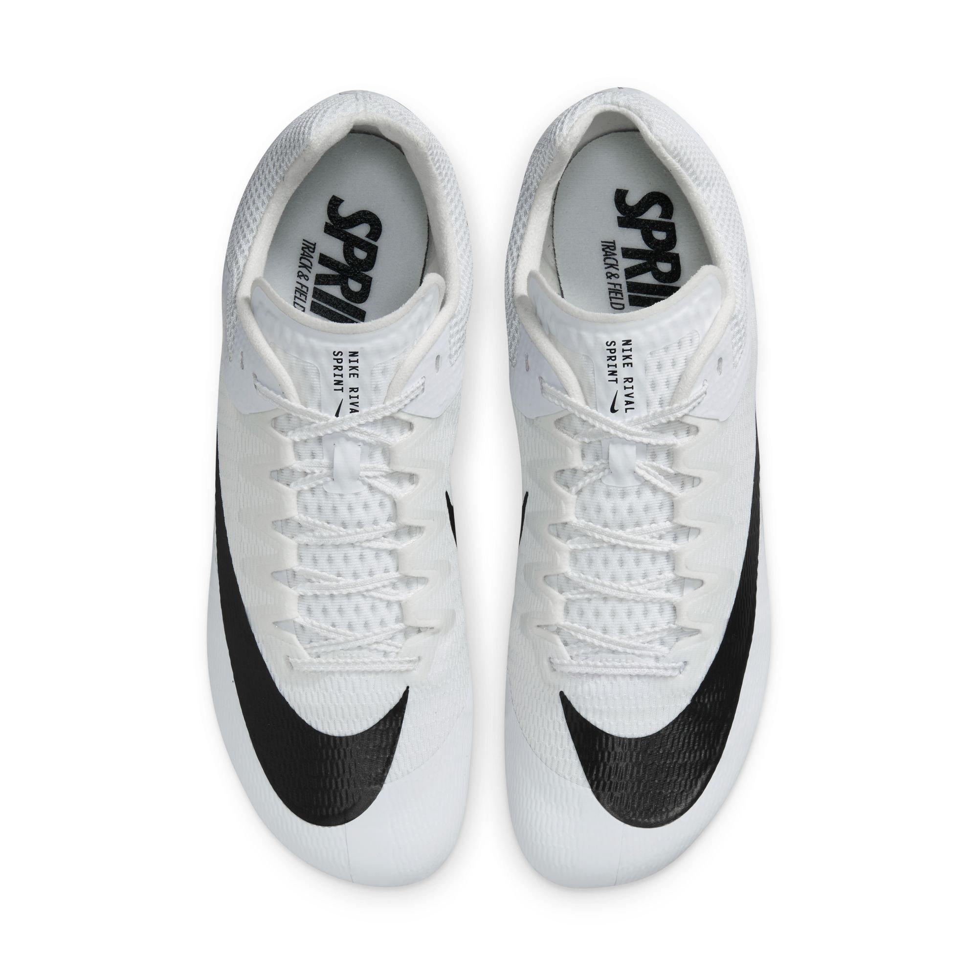 Nike Zoom Rival Sprint "White/Black" Unisex Track Spike - WHITE/BLACK Thumbnail View 5