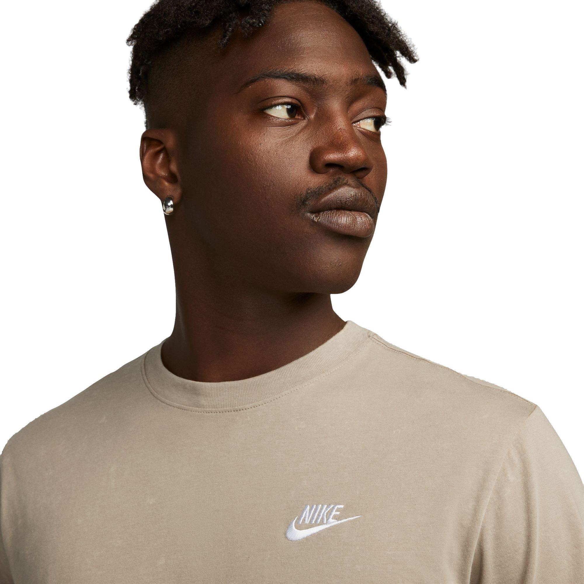 Nike Men's Sportswear Club Novelty Tee-Khaki - KHAKI Thumbnail View 3