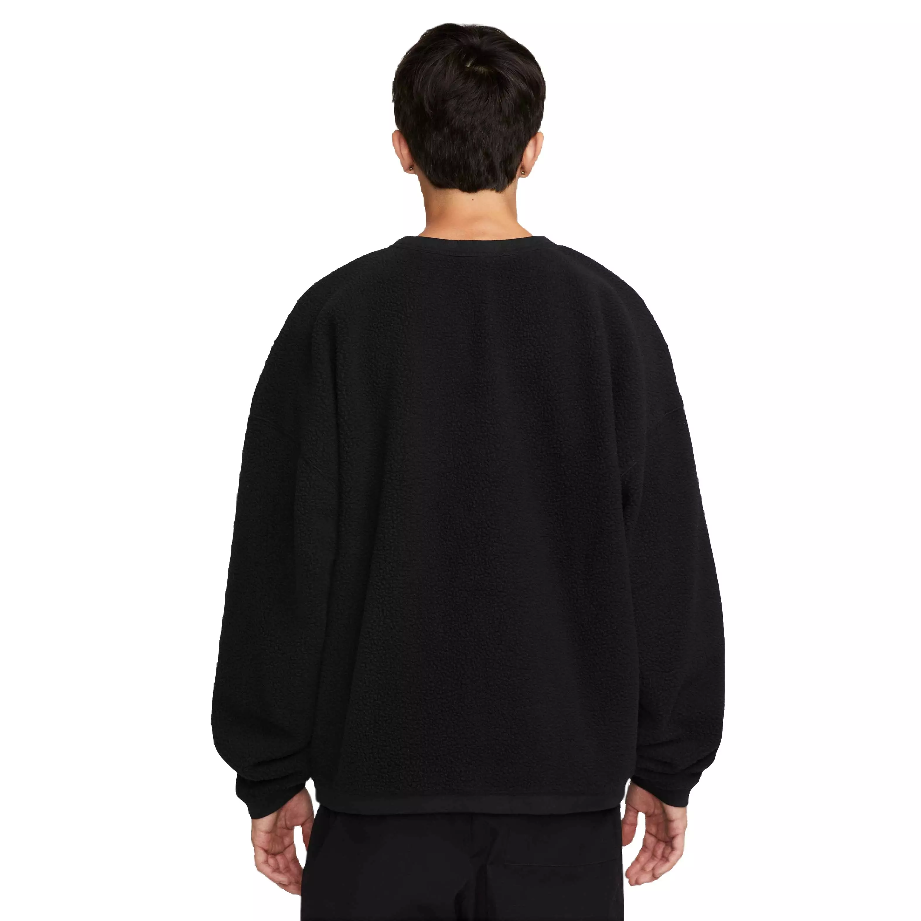 Nike Men's Club Fleece+ Sherpa Winterized Crew-Black - BLACK