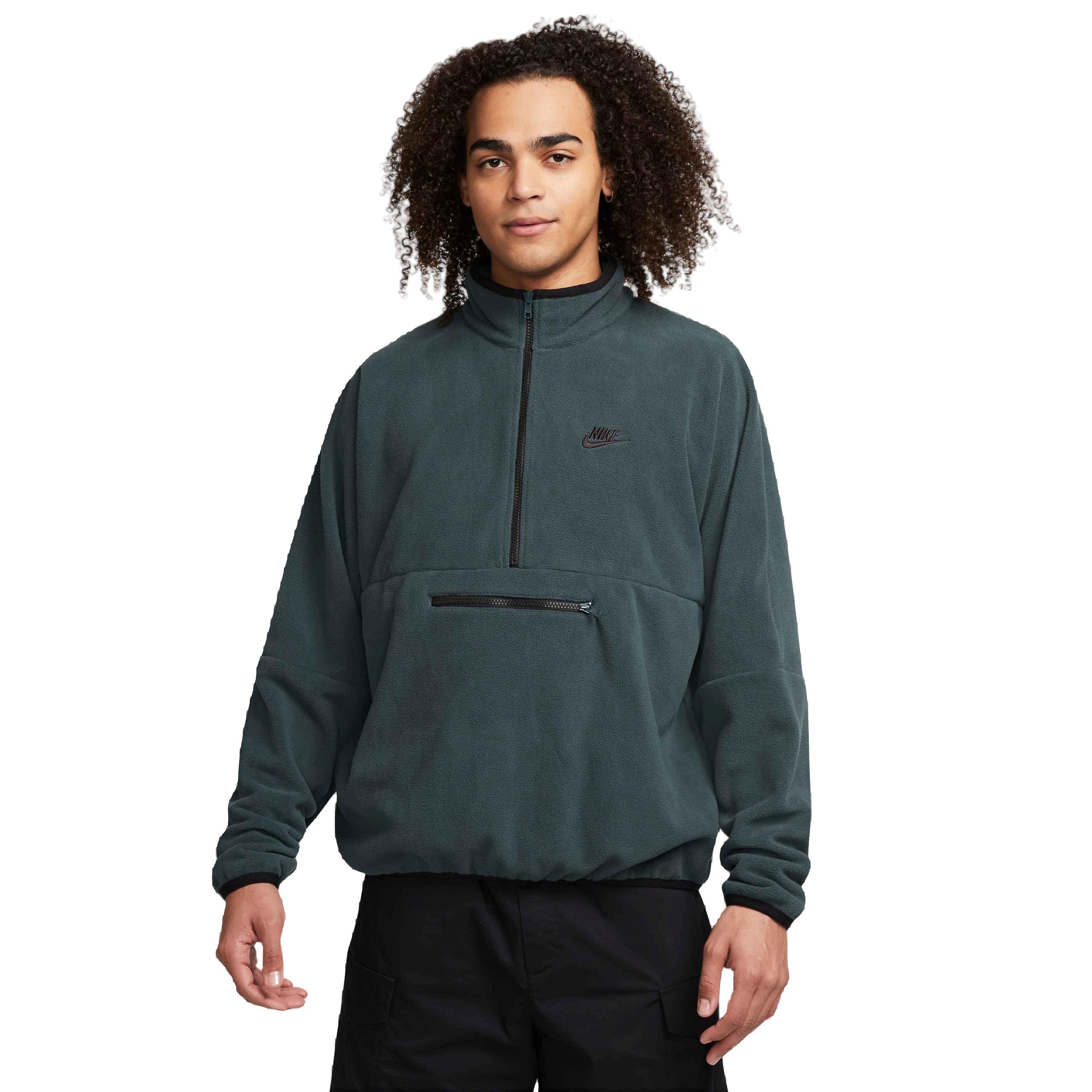 Nike Men's Club Fleece+ 1/2-Zip Fleece Top-Green - GREEN Thumbnail View 1