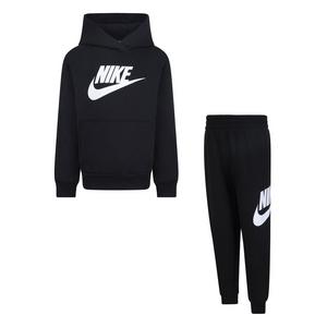 Nike Little Boys' Club HBR Pullover Jogger Set - Black
