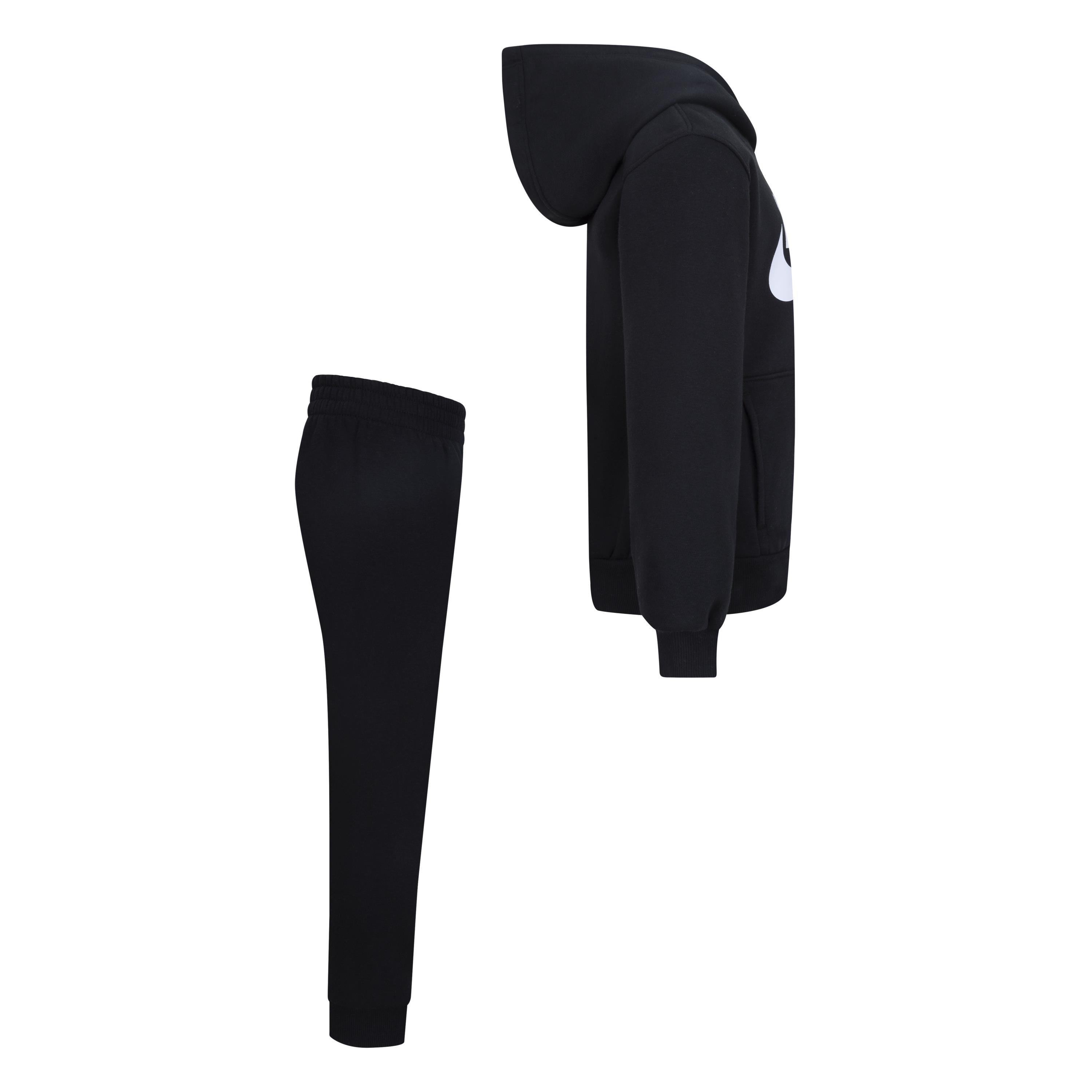 Nike Club HBR Pullover Jogger Little Boys' Black Set