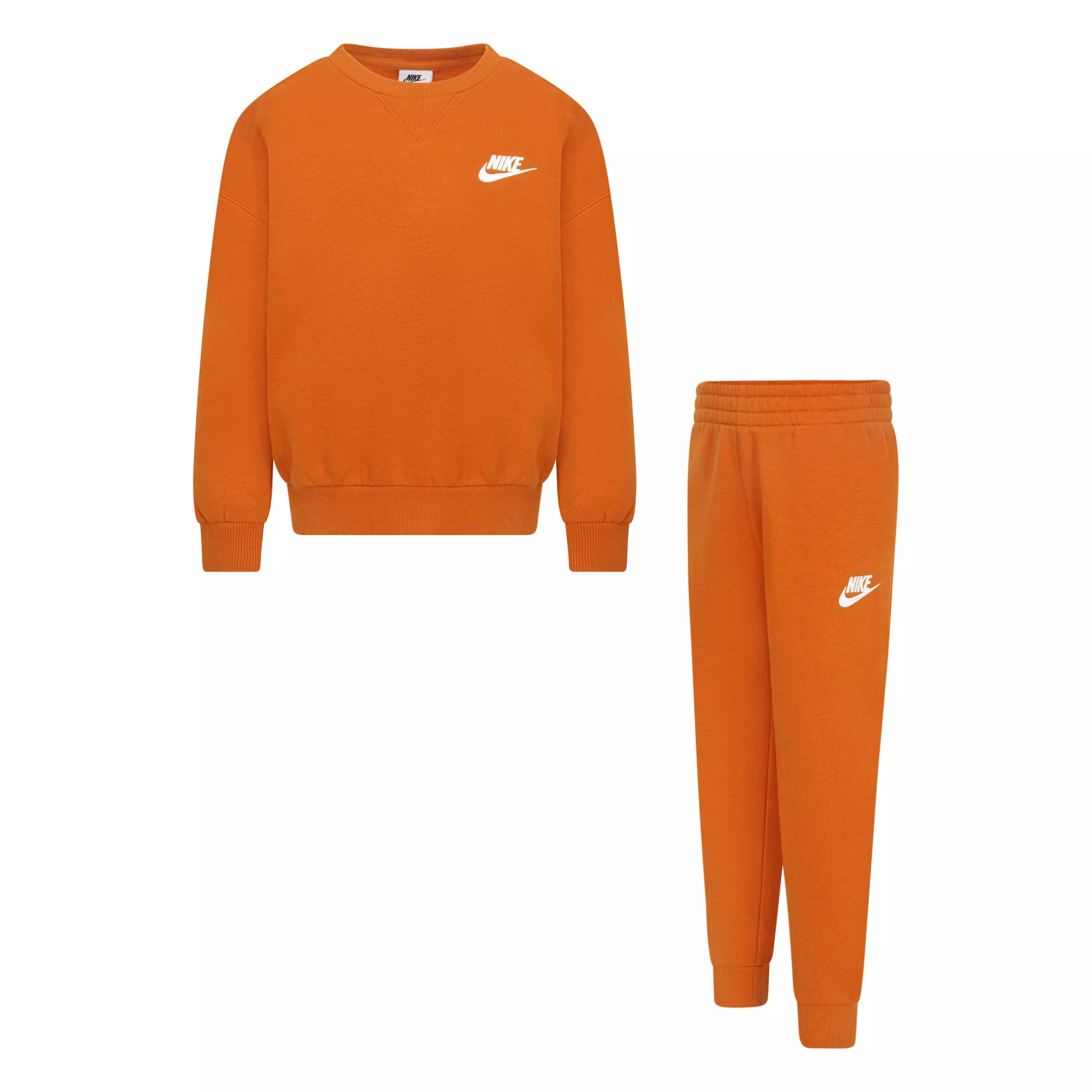 Nike Little Boys' Snow Day Fleece Crew Set - ORANGE