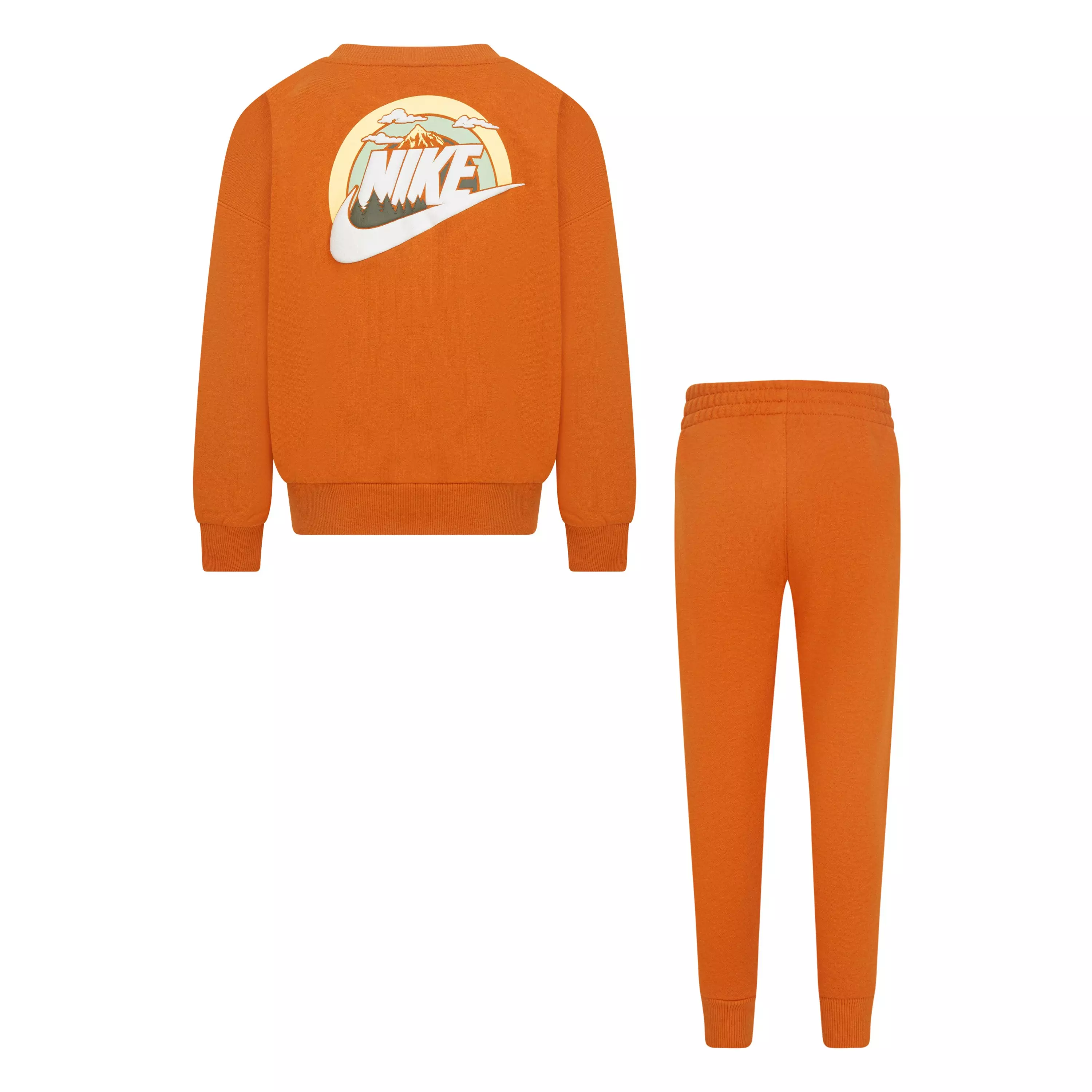 Nike Little Boys' Snow Day Fleece Crew Set - ORANGE