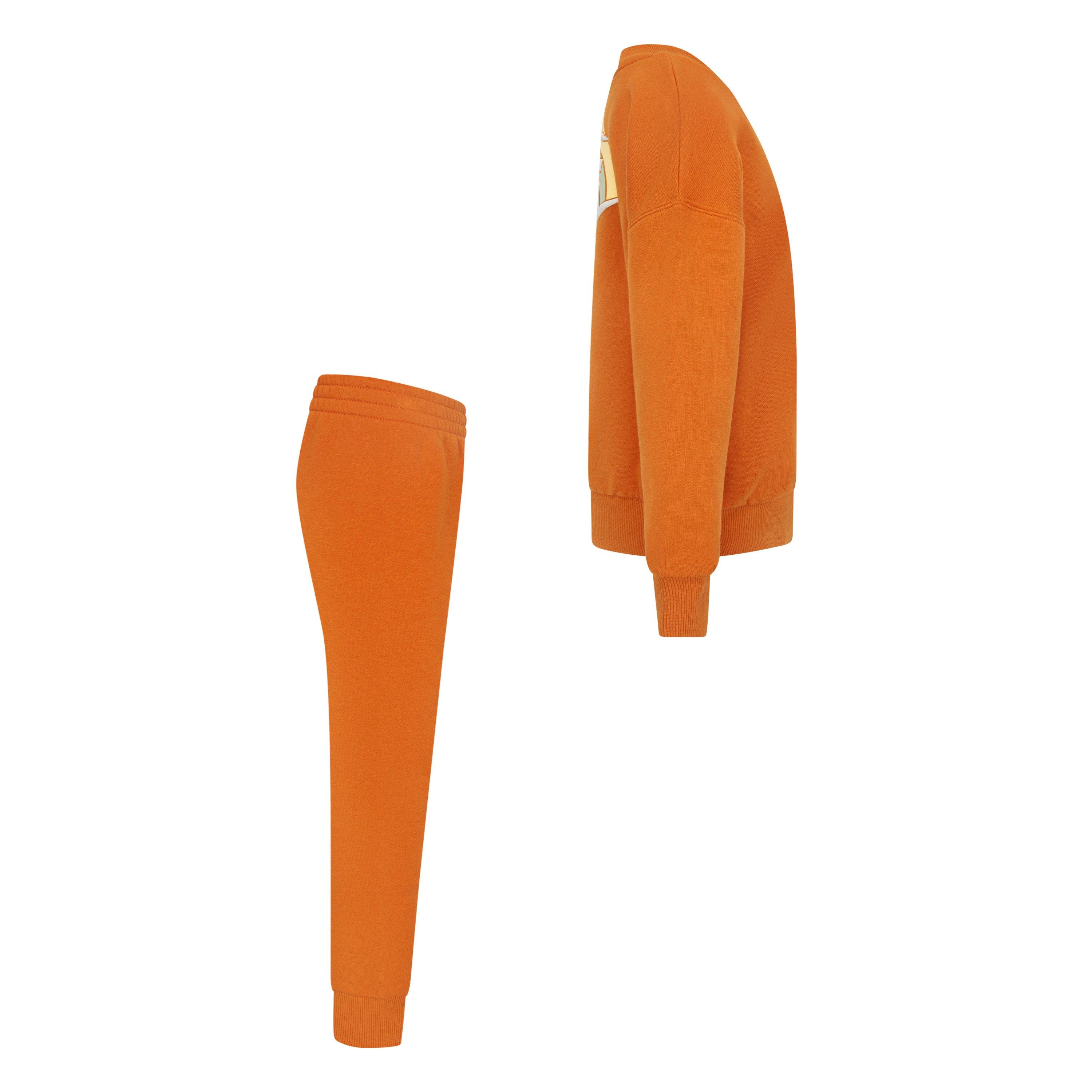 Nike Little Boys' Snow Day Fleece Crew Set - ORANGE Thumbnail View 4