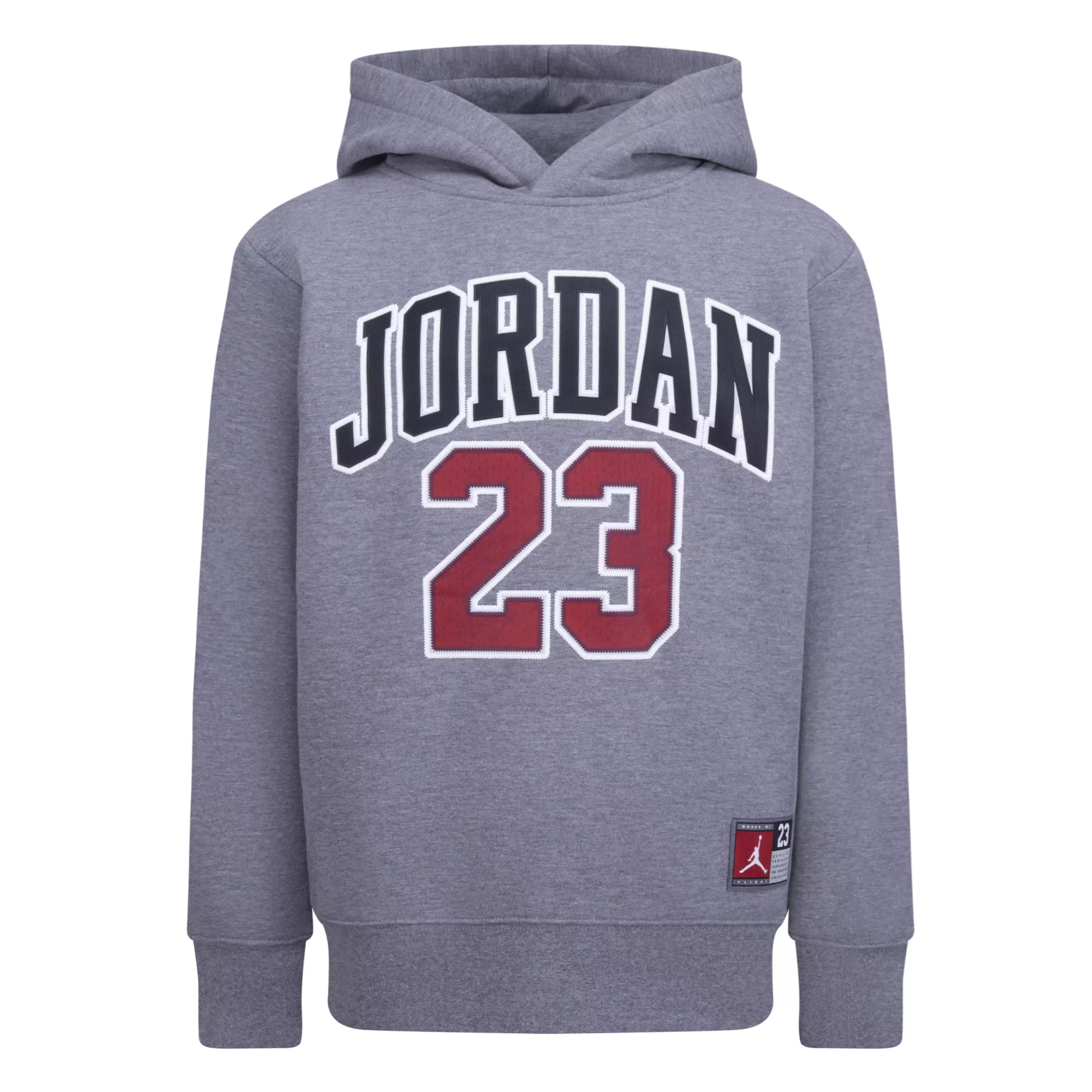 Jordan Big Boys' 23 HBR Fleece Pullover Hoodie-Grey - GREY