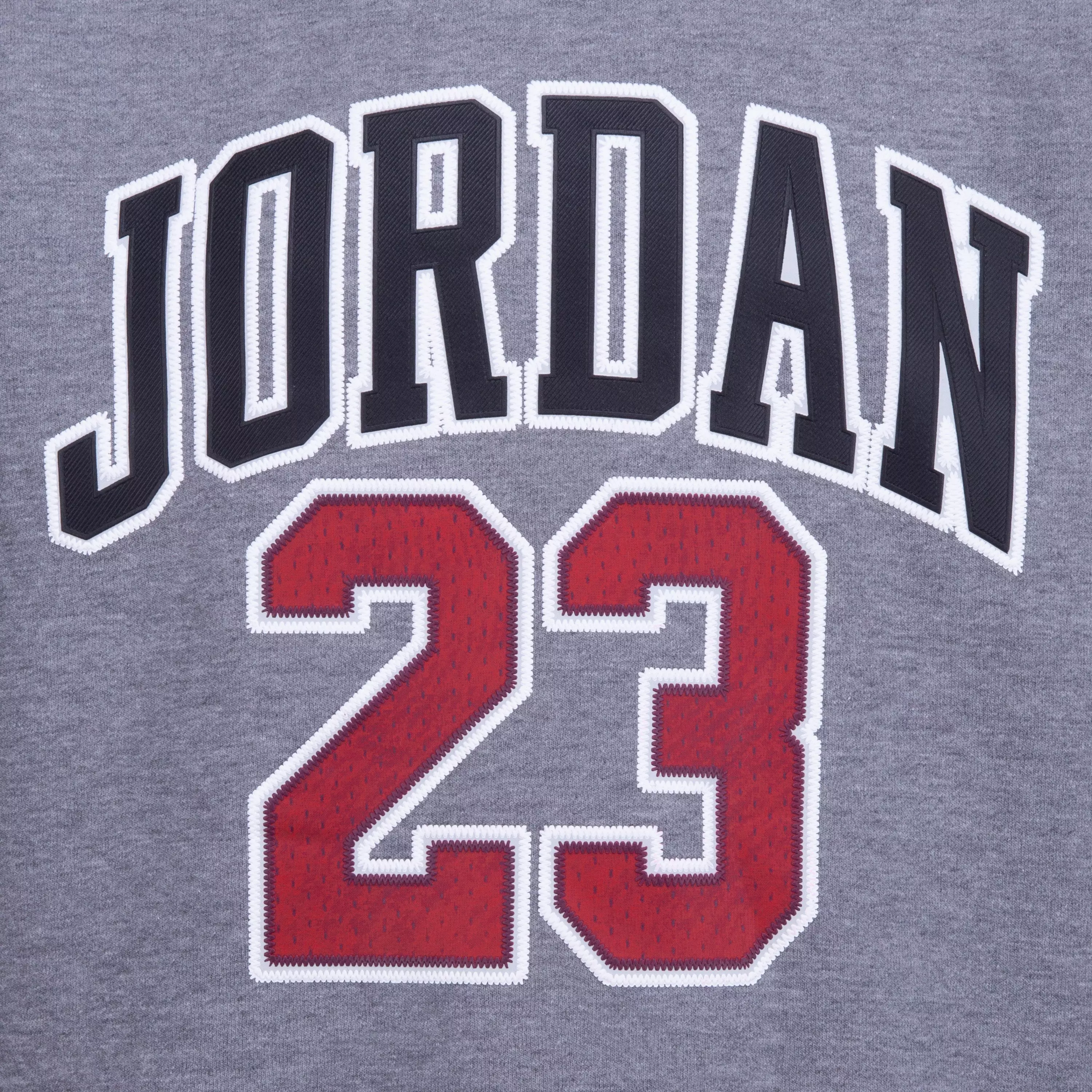 Jordan Big Boys' 23 HBR Fleece Pullover Hoodie-Grey - GREY