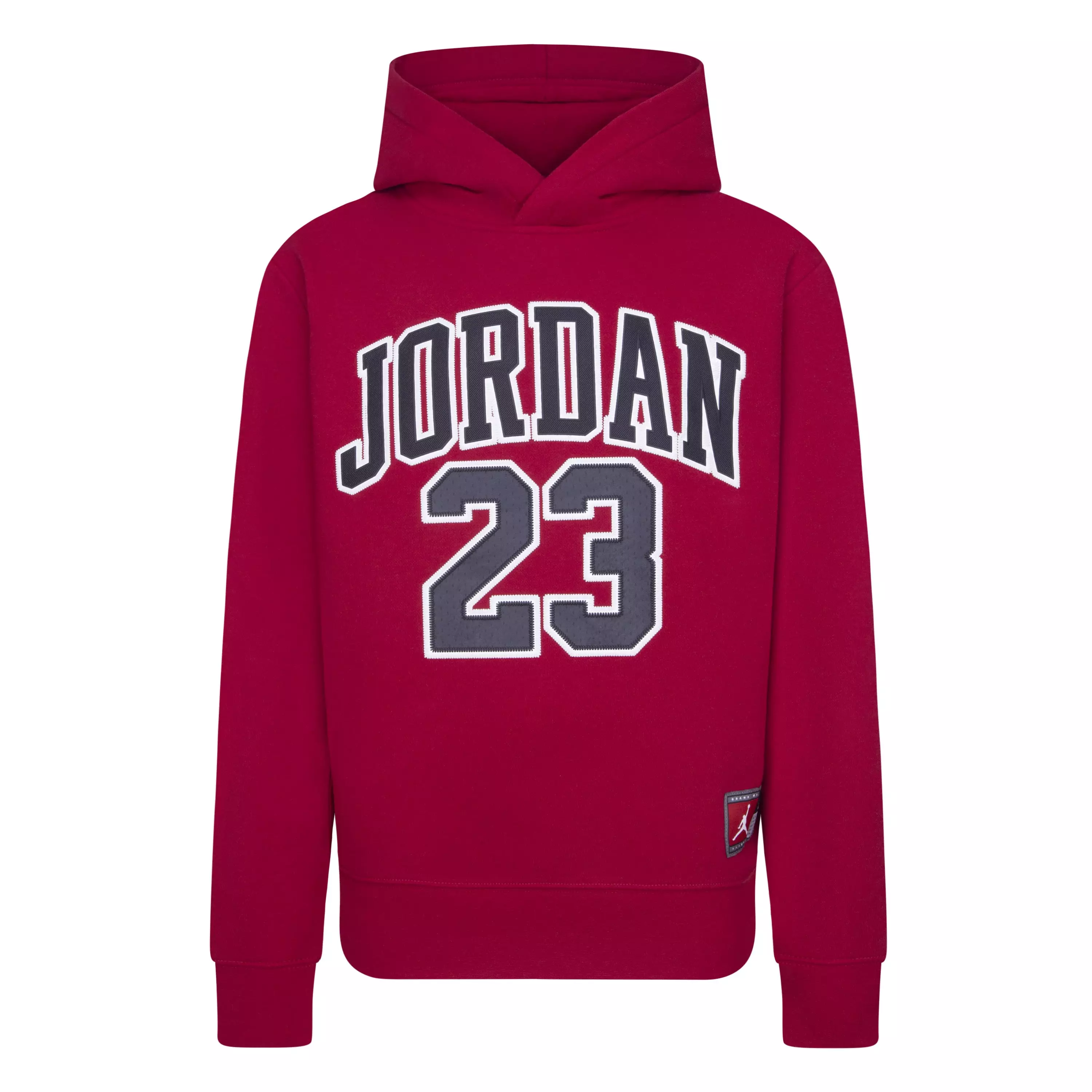 Jordan Big Boys' 23 HBR Fleece Pullover Hoodie-Red - RED