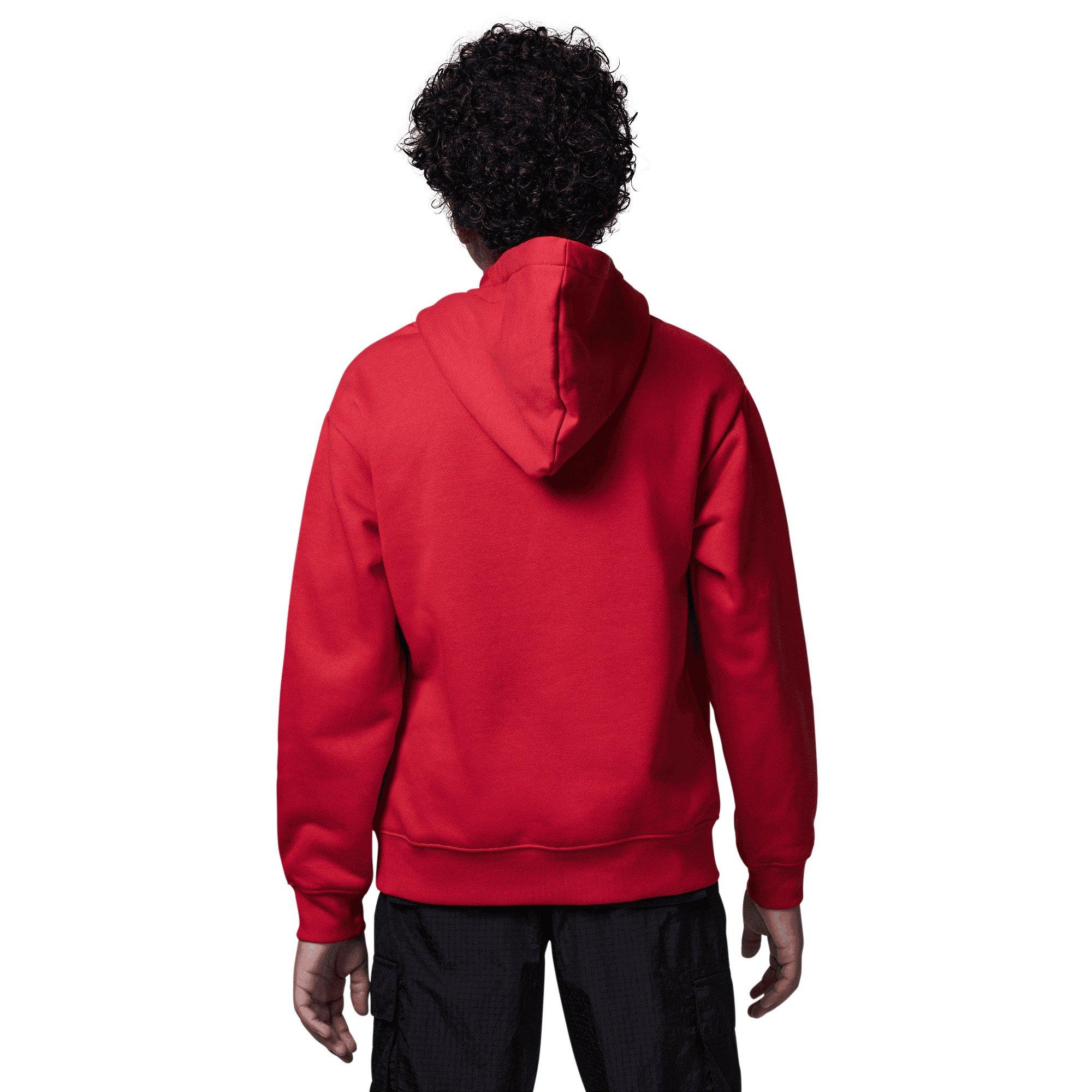 Jordan Big Boys' 23 HBR Fleece Pullover Hoodie-Red - RED Thumbnail View 2