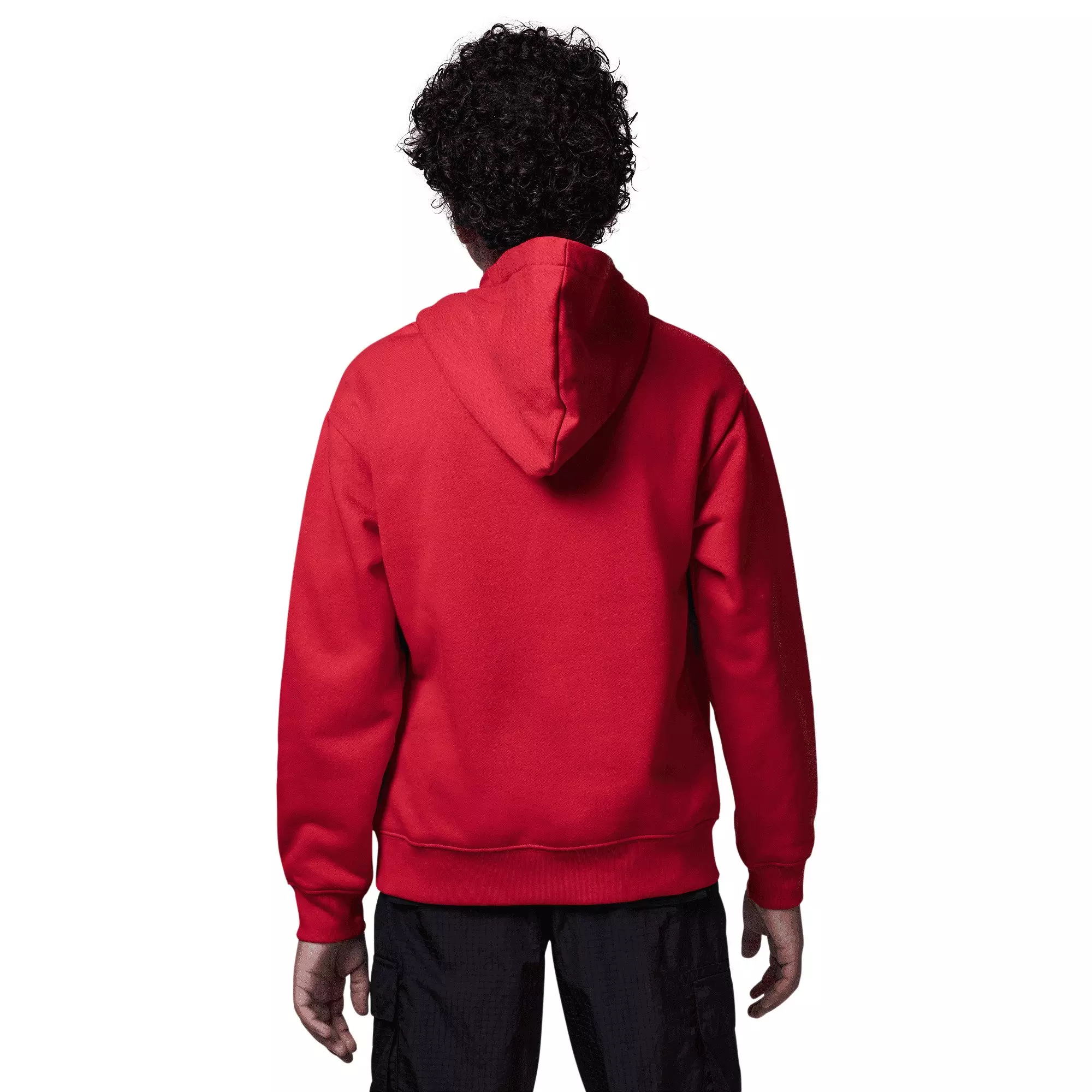 Jordan Big Boys' 23 HBR Fleece Pullover Hoodie-Red - RED