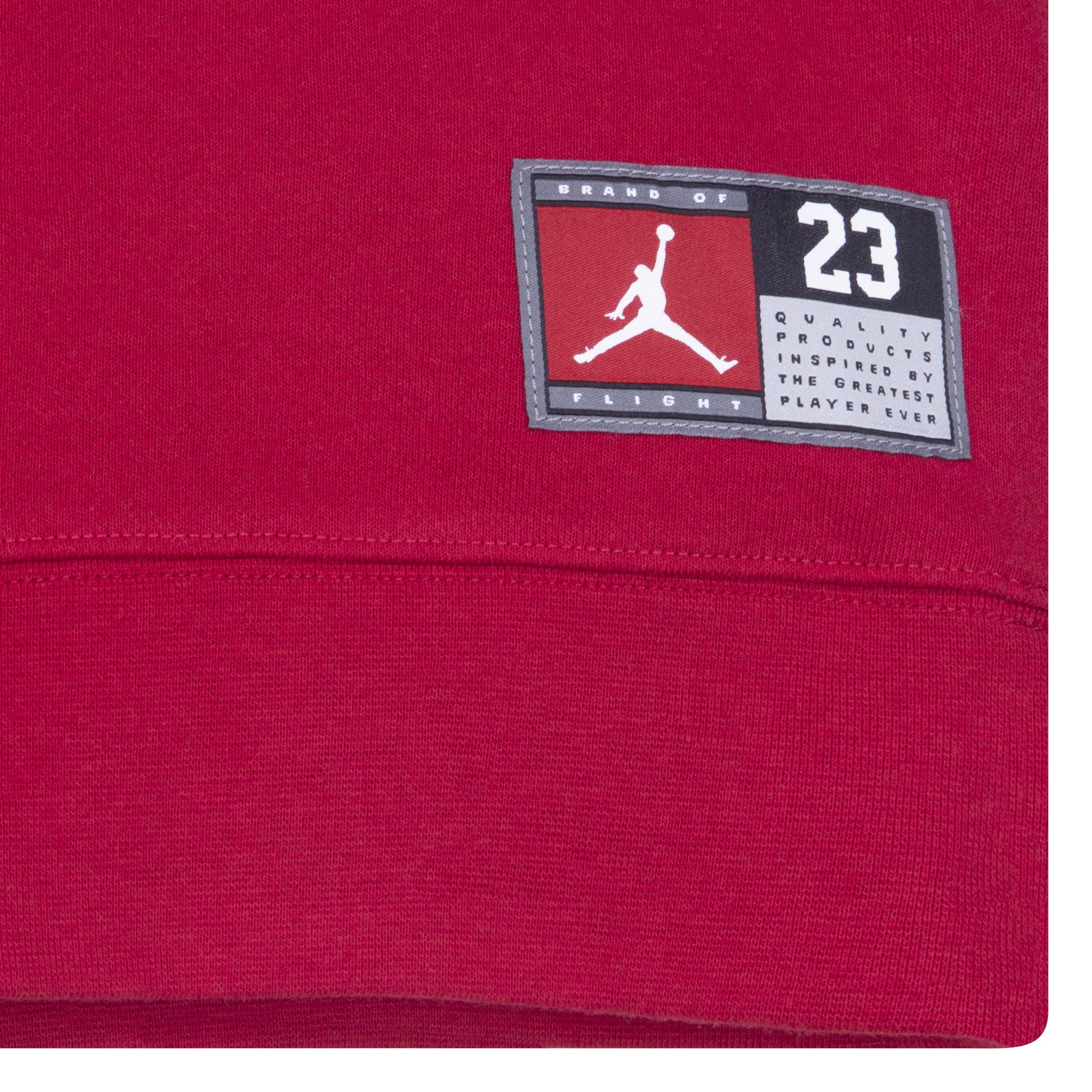Jordan Big Boys' 23 HBR Fleece Pullover Hoodie-Red - RED Thumbnail View 9