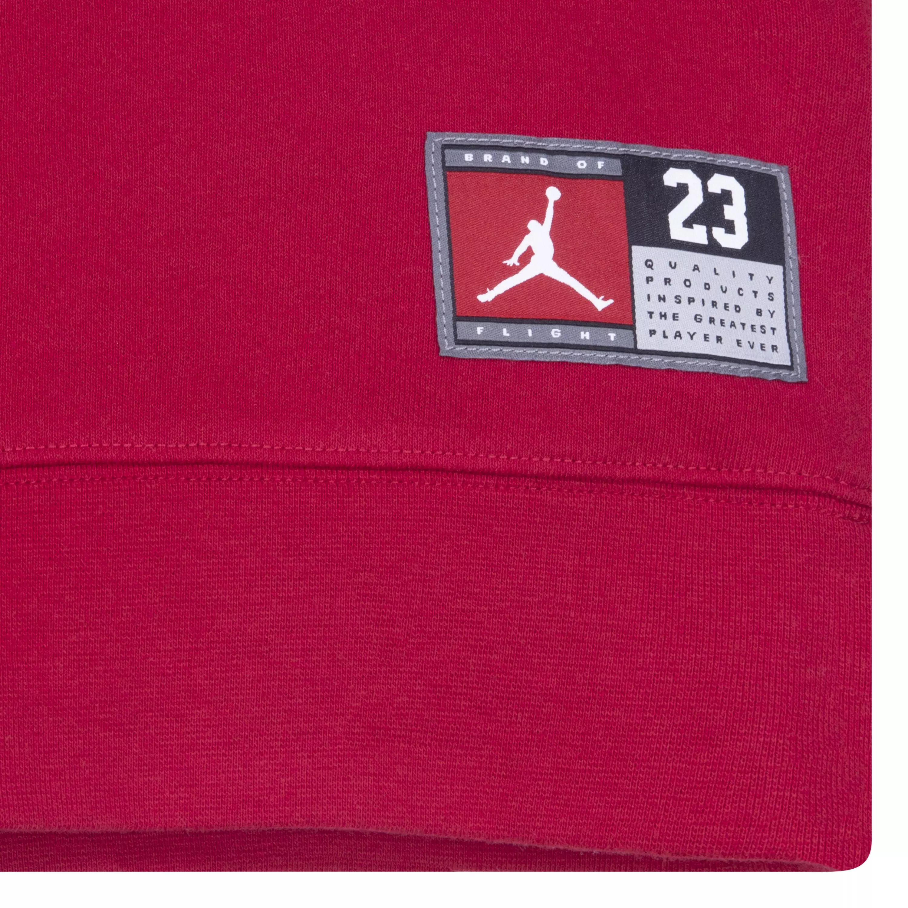 Jordan Big Boys' 23 HBR Fleece Pullover Hoodie-Red - RED