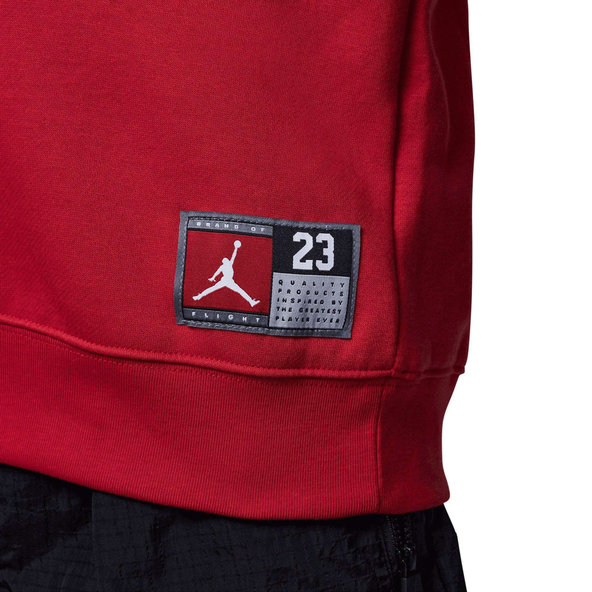 Jordan Big Boys' 23 HBR Fleece Pullover Hoodie-Red - RED Thumbnail View 4