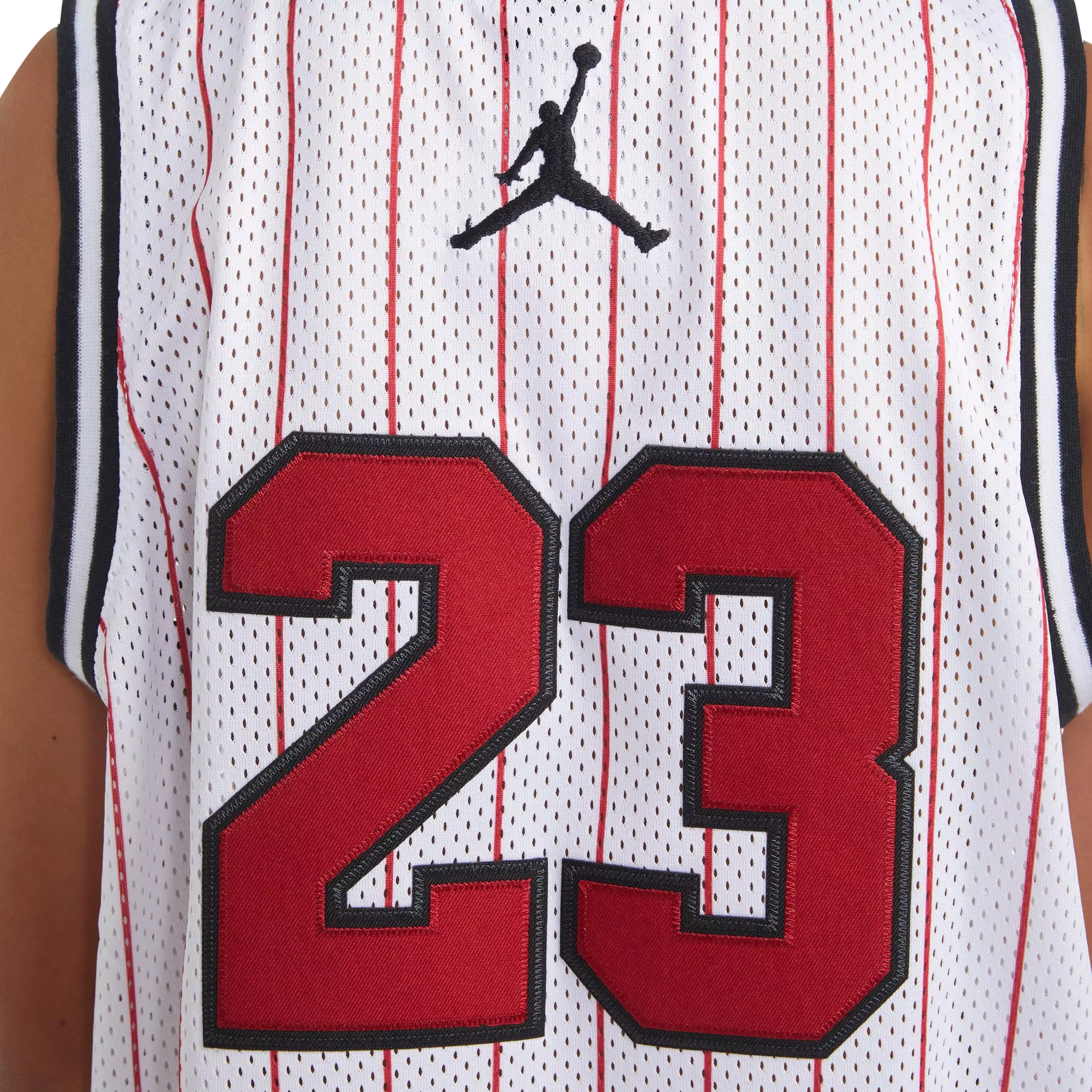 Jordan Big Boys' 23 Pinstripe Jersey-White - WHITE