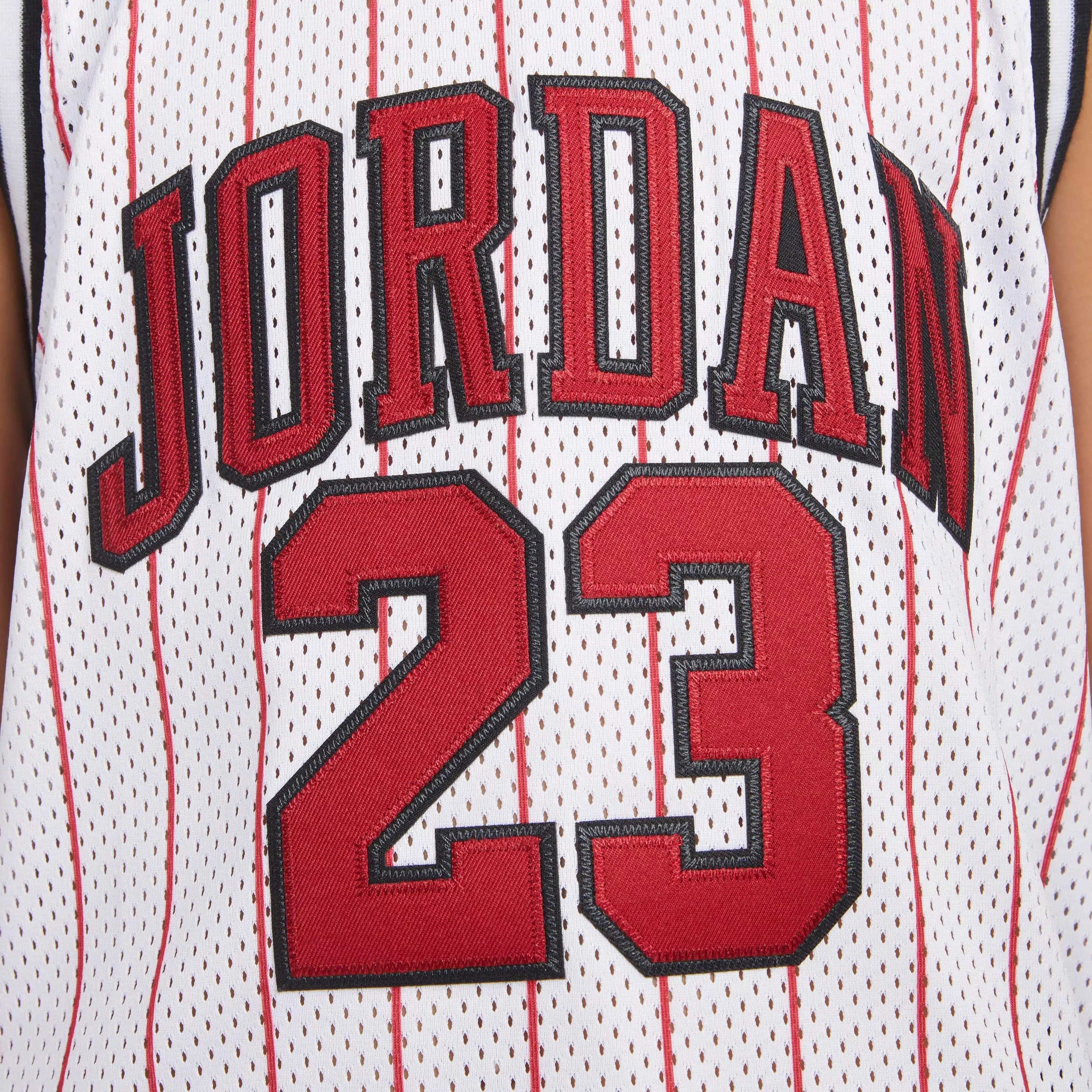Jordan Big Boys' 23 Pinstripe Jersey-White - WHITE