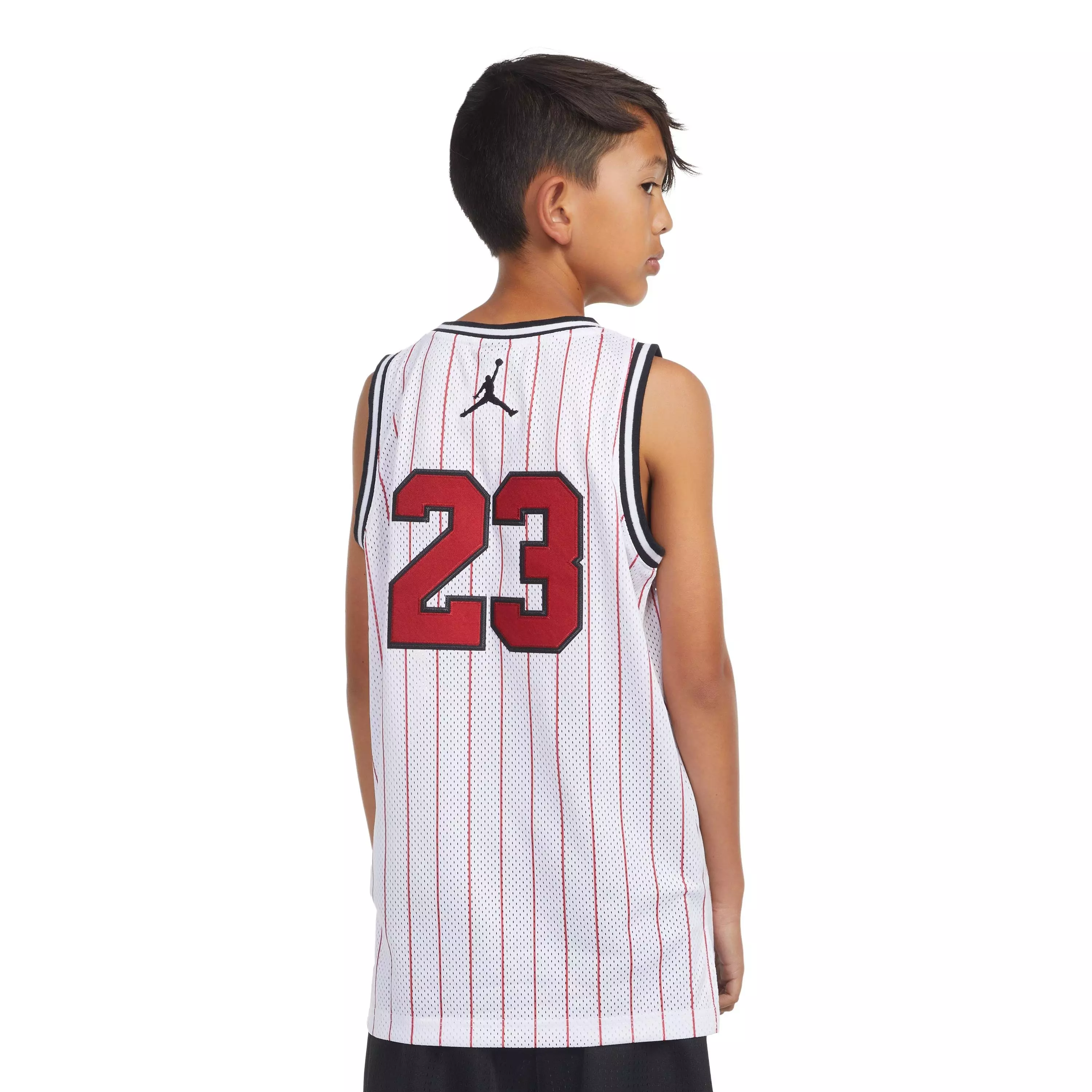 Jordan Big Boys' 23 Pinstripe Jersey-White - WHITE