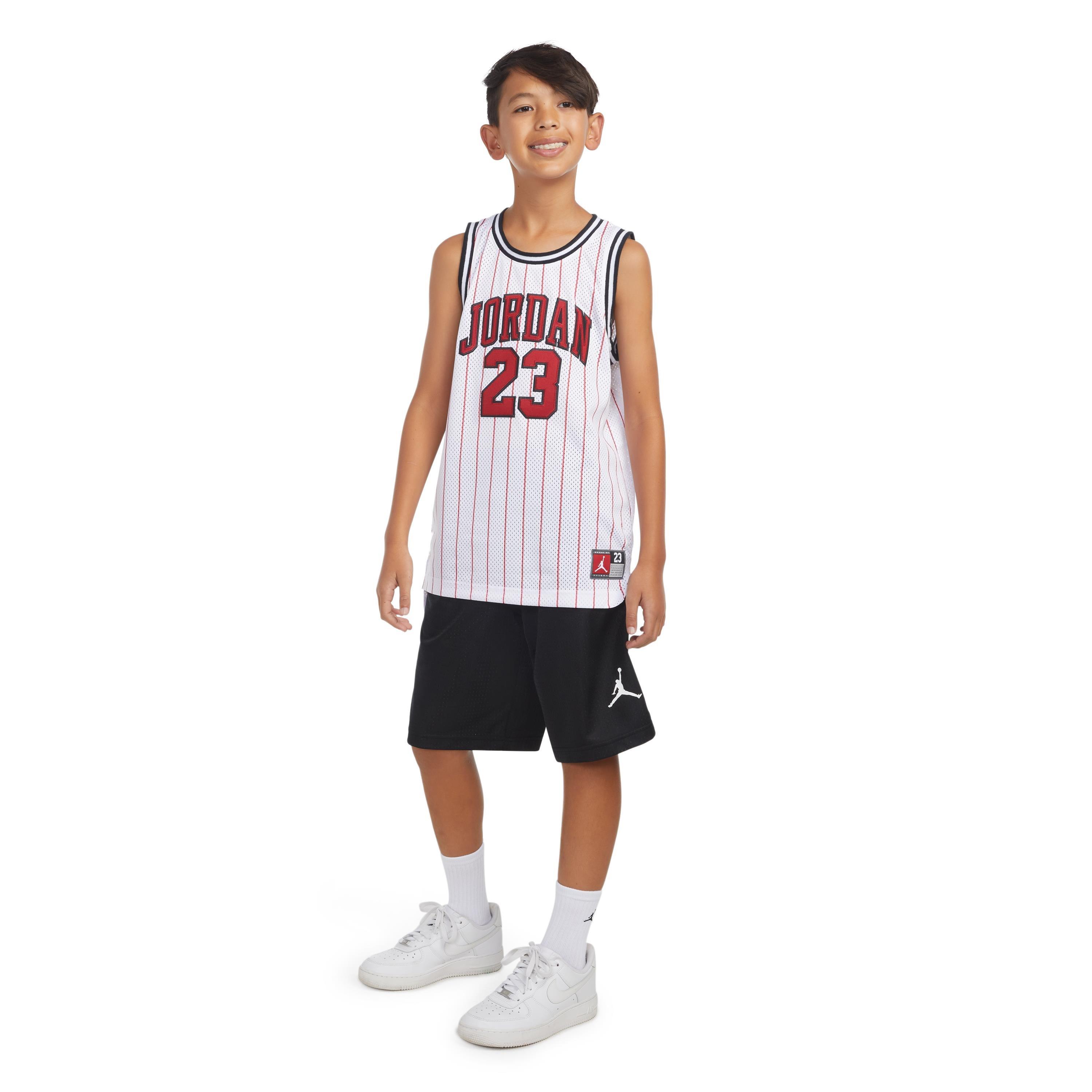 Jordan 23 Pinstripe Big Boys' White Jersey