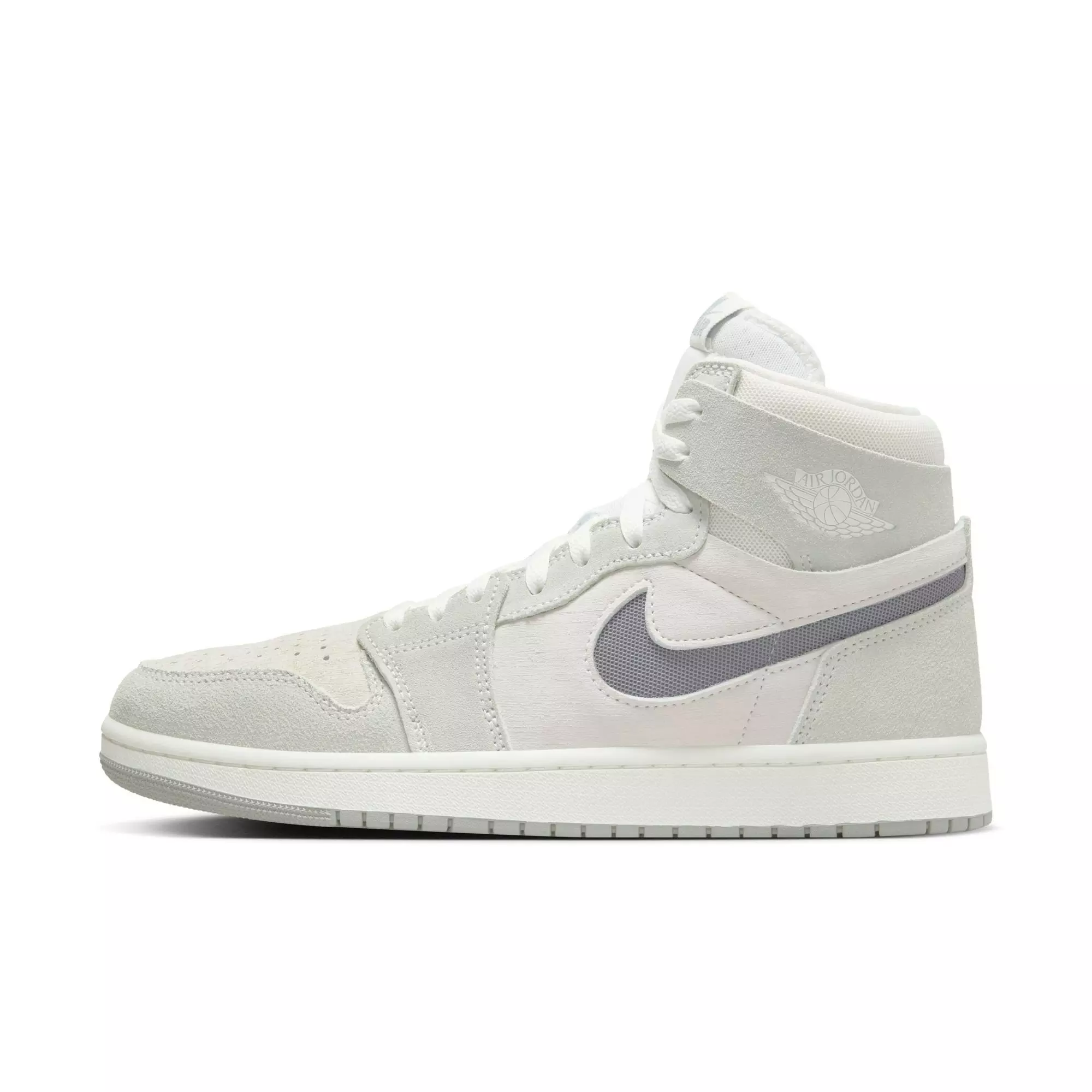 Jordan 1 Zoom CMFT 2 "Summit White/Particle Grey/Light Silver" Men's Shoe - WHITE/GREY