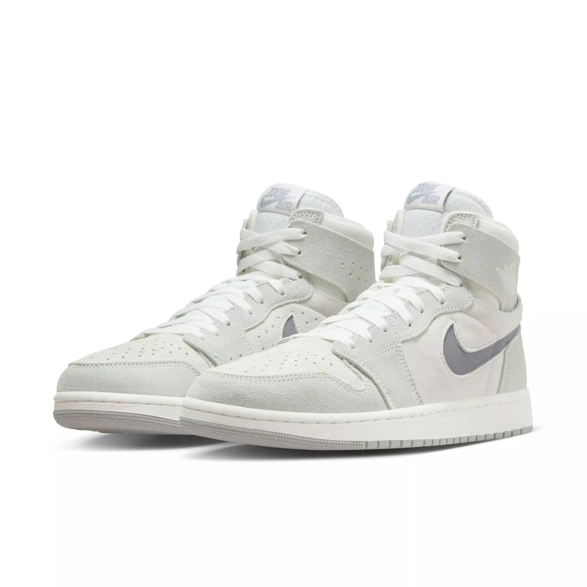 Jordan 1 Zoom CMFT 2 "Summit White/Particle Grey/Light Silver" Men's Shoe - WHITE/GREY