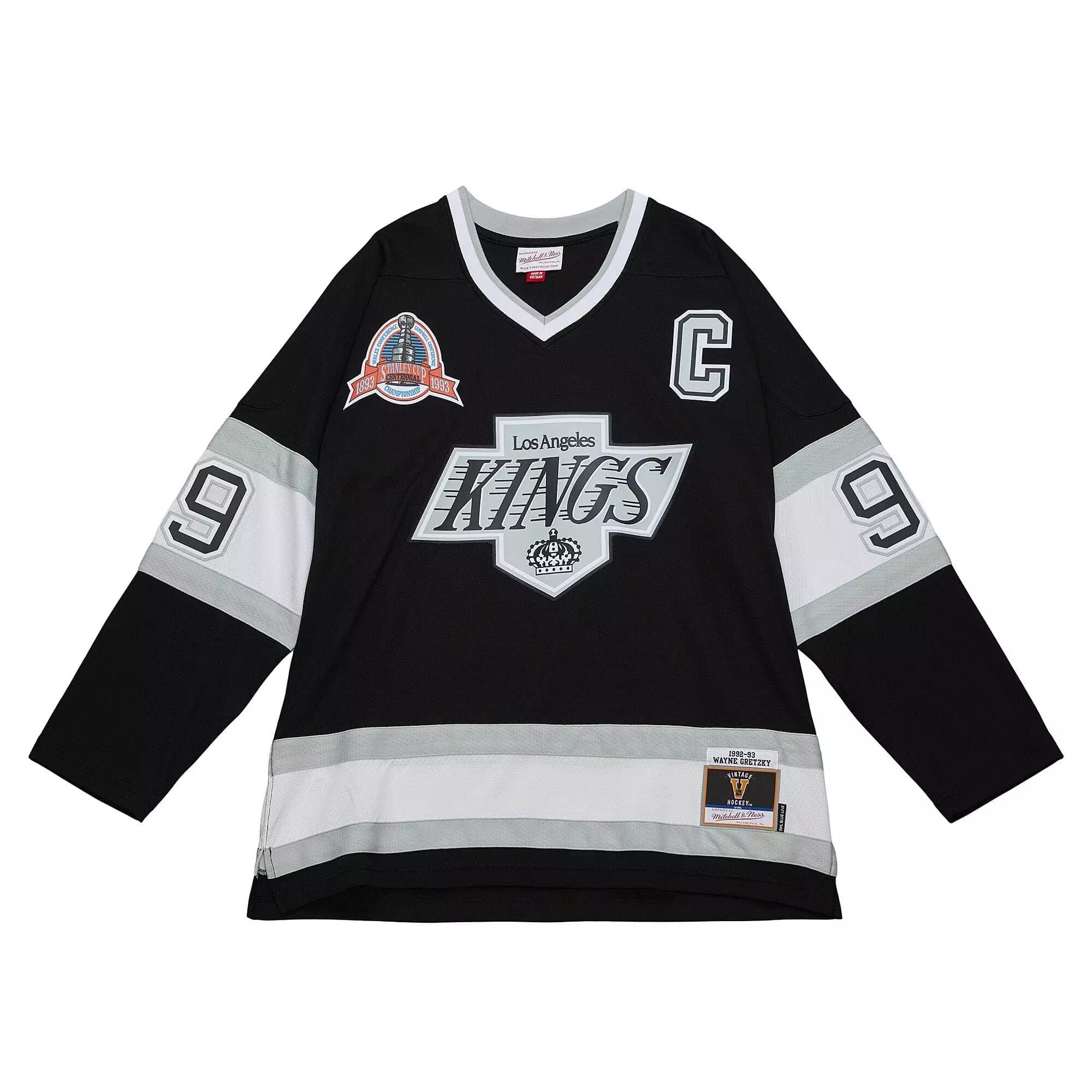 Mitchell & Ness Wayne Gretzky LA Kings '92 Hockey Jersey-Black - BLACK/WHITE