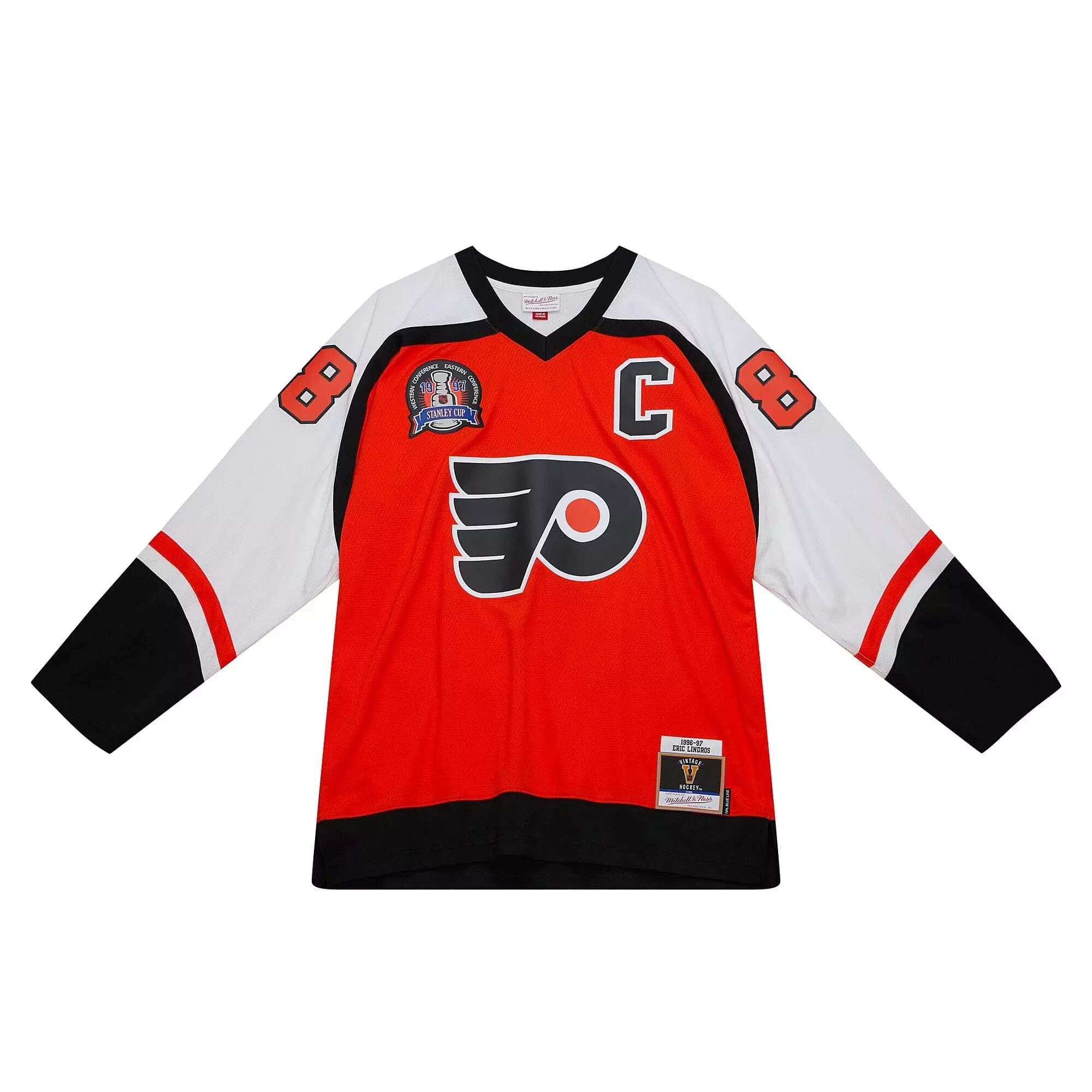 Mitchell & Ness Eric Lindros Philadelphia Flyers '97 Hockey Jersey - ORANGE/BLACK