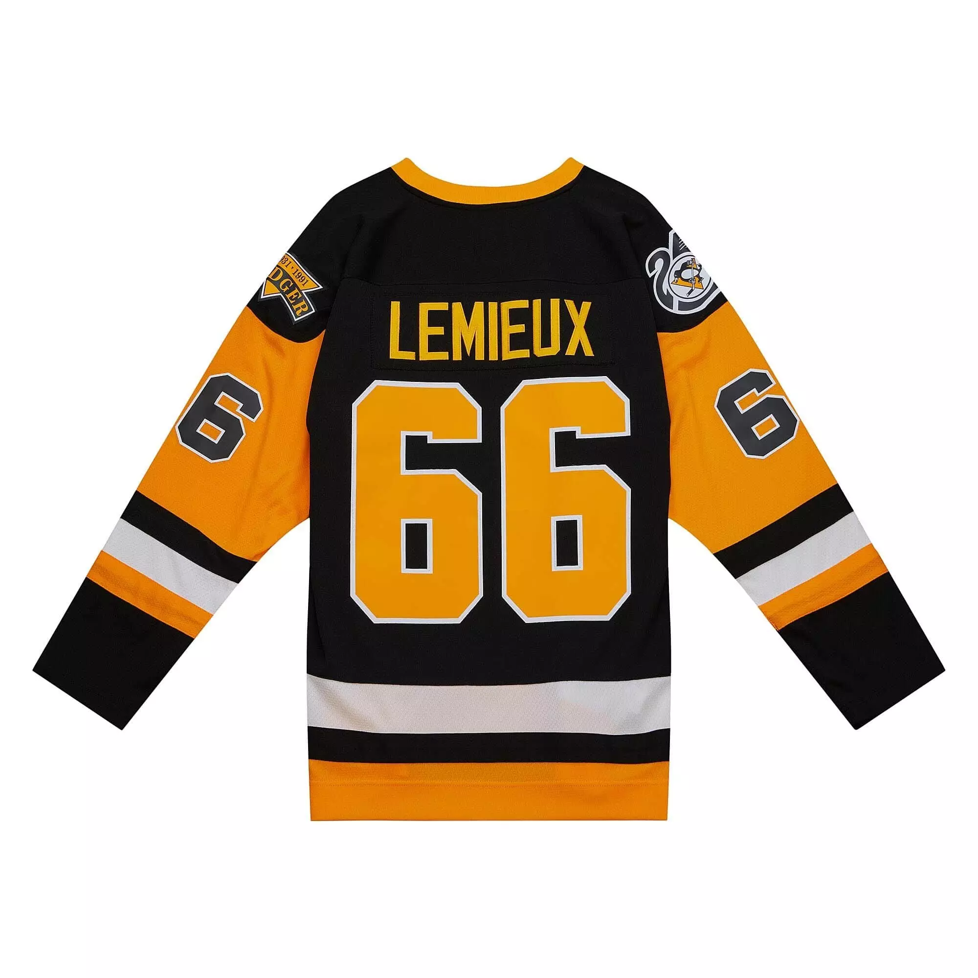 Mitchell & Ness Mario Lemieux Pittsburgh Penguins '92 Hockey Jersey - BLACK/YELLOW