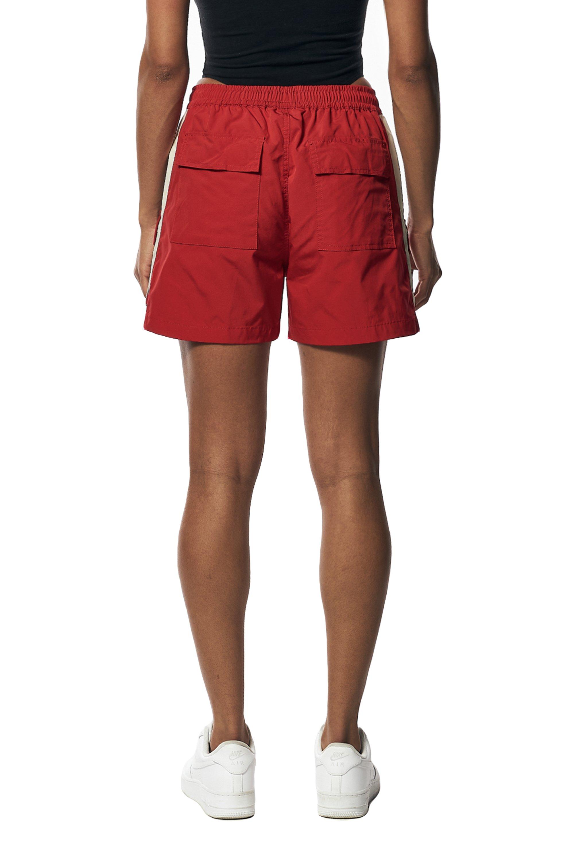 Smoke Rise Women's Cargo Slouch Shorts - Red - RED Thumbnail View 2