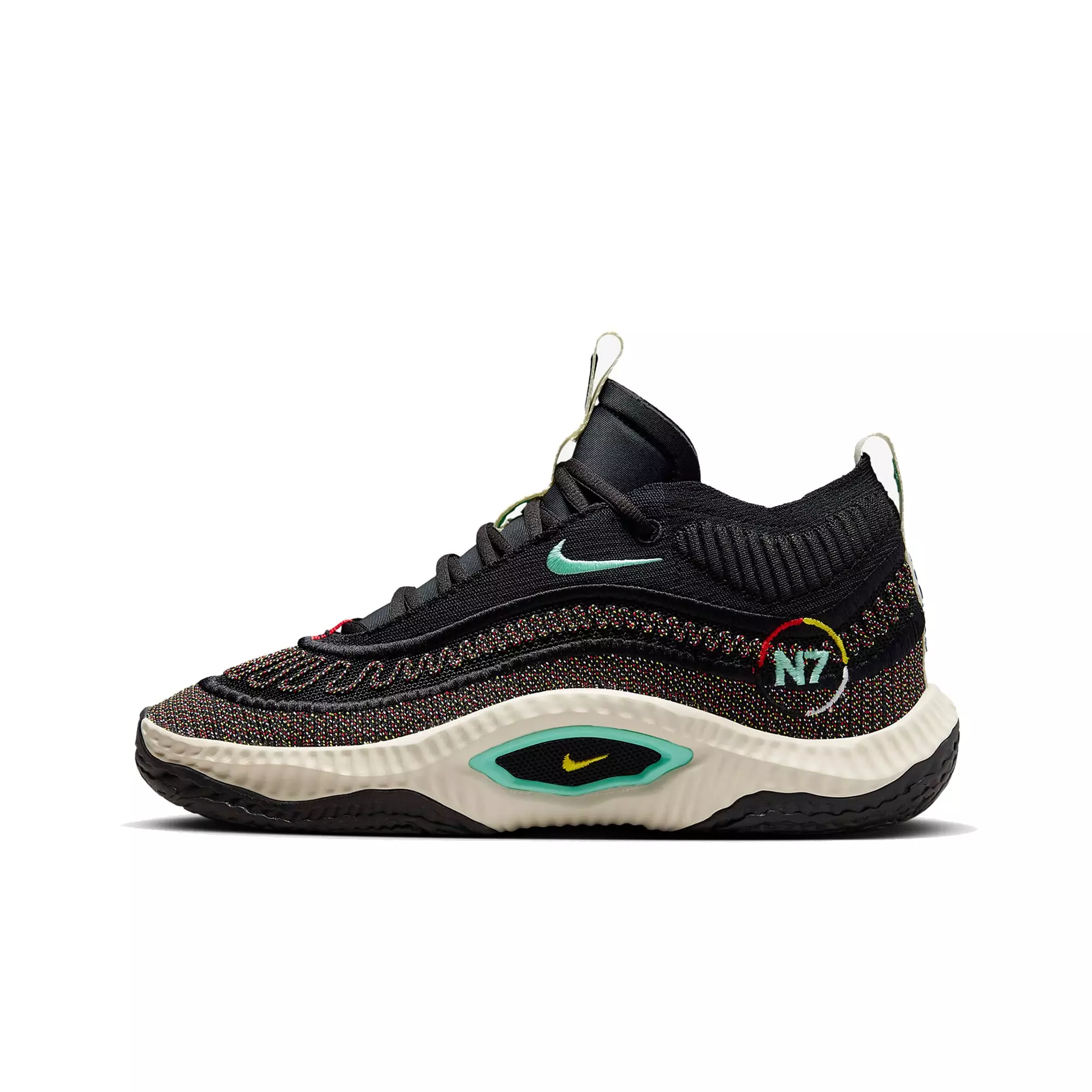 Nike N7 Cosmic Unity 3 "Black/Tour Yellow/Coconut Milk" Men's Basketball Shoe - BLACK/TOUR YELLOW/COCONUT MILK