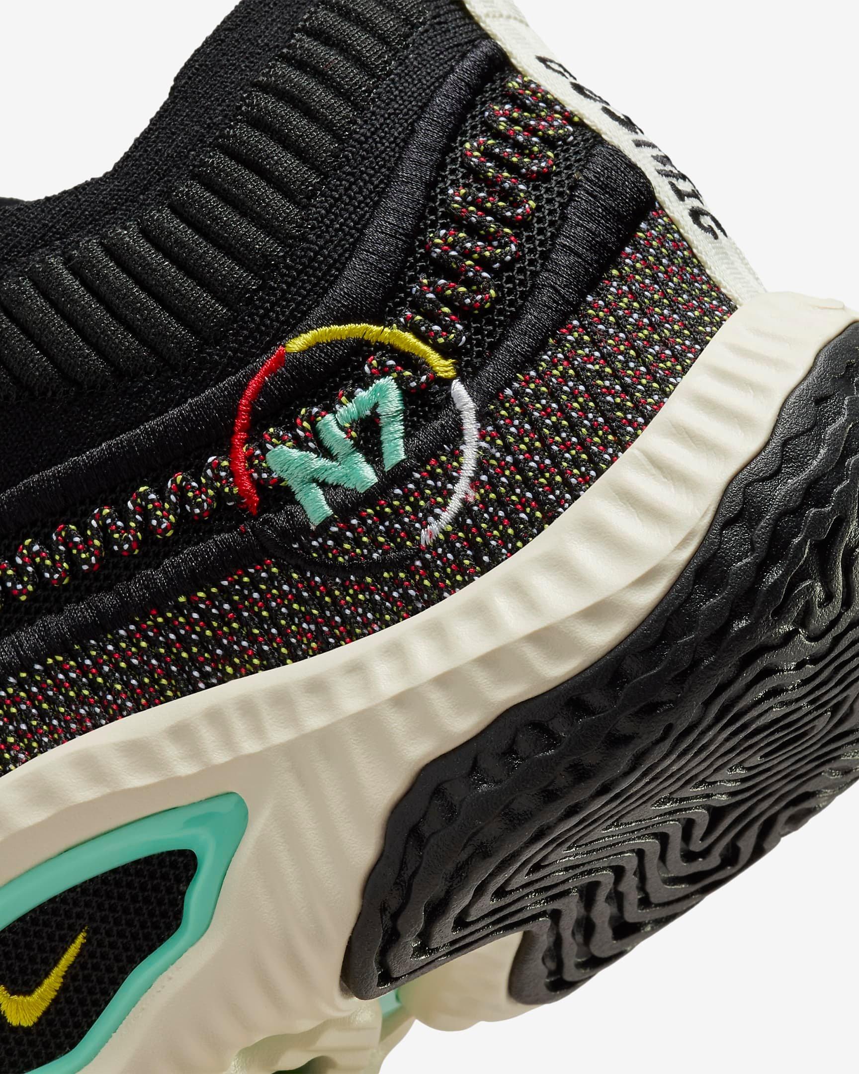 Nike N7 Cosmic Unity 3 "Black/Tour Yellow/Coconut Milk" Men's Basketball Shoe - BLACK/TOUR YELLOW/COCONUT MILK Thumbnail View 5