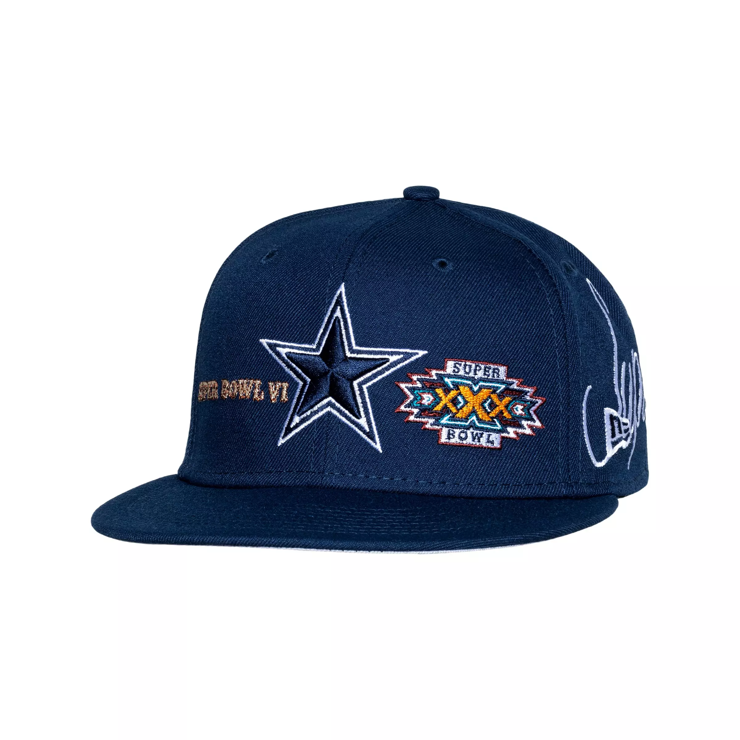 New Era Dallas Cowboys 59FIFTY Super Bowl History Champs Fitted Hat - NAVY