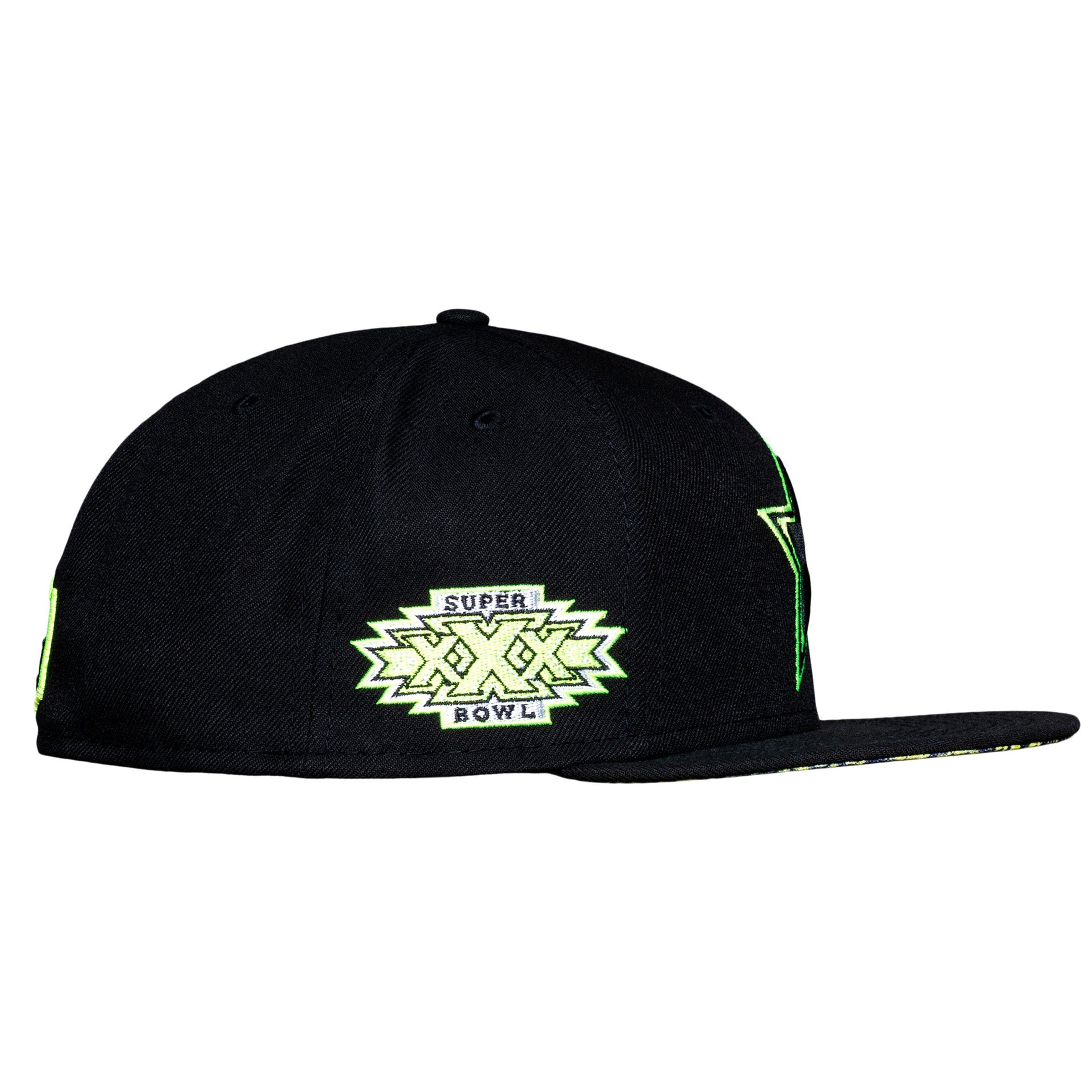 New Era Dallas Cowboys 59FIFTY Summer Pop Super Bowl Patch Fitted Hat - BLACK/YELLOW Thumbnail View 2