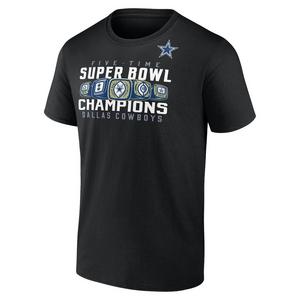 Dallas Cowboys Merch '23 Rings Short Sleeve Tee