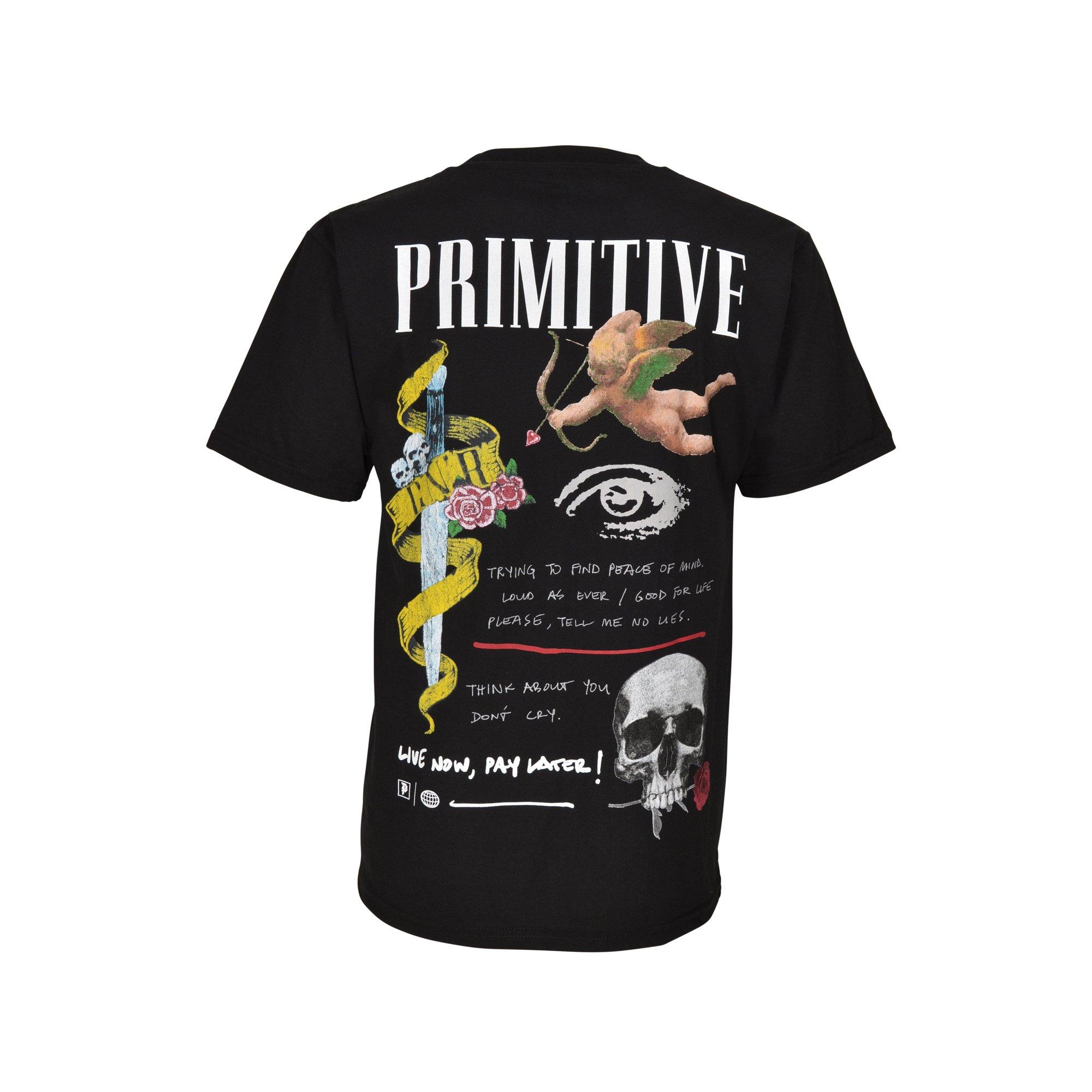 Primitive Men's Don't Cry Tee - Black - BLACK Thumbnail View 2
