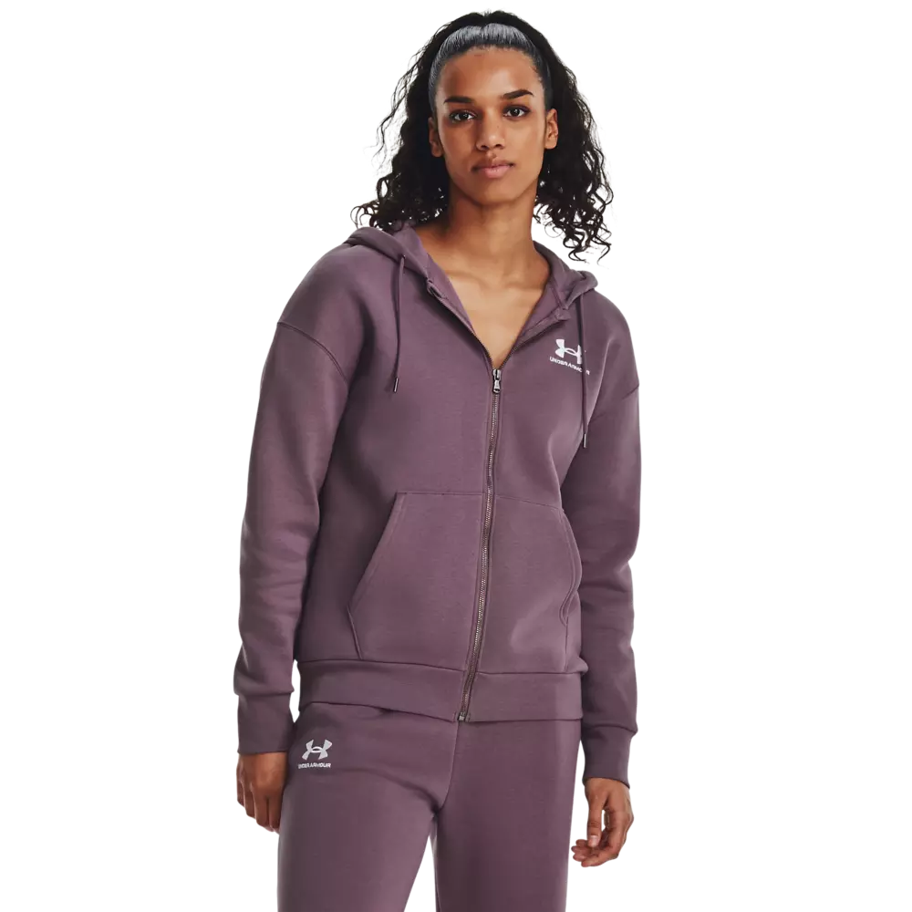 Under Armour Women's Essential Fleece Full-Zip Hoodie - Misty Purple -  Hibbett
