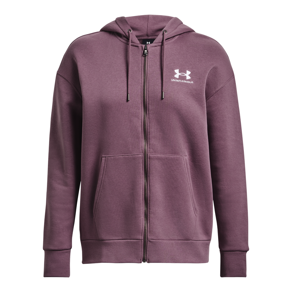 Under Armour Women's Essential Fleece Full-Zip Hoodie - Misty Purple - PURPLE Thumbnail View 5