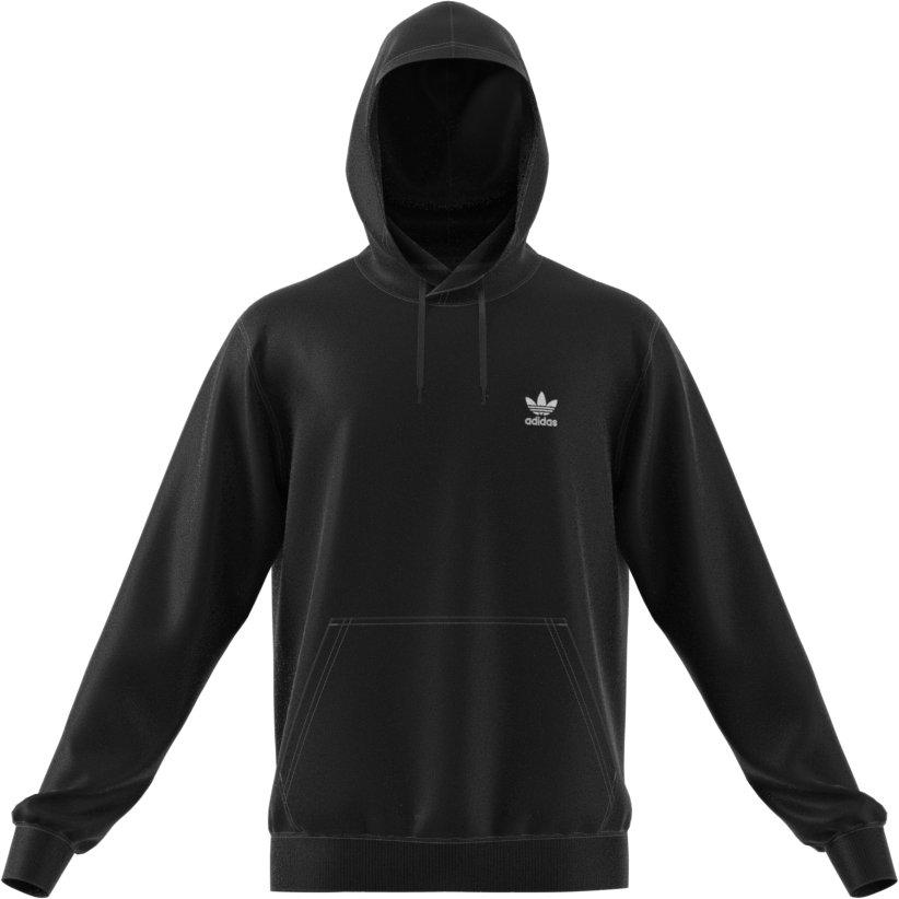 adidas Men's Trefoil Essentials Pullover Hoodie-Black - BLACK Thumbnail View 9
