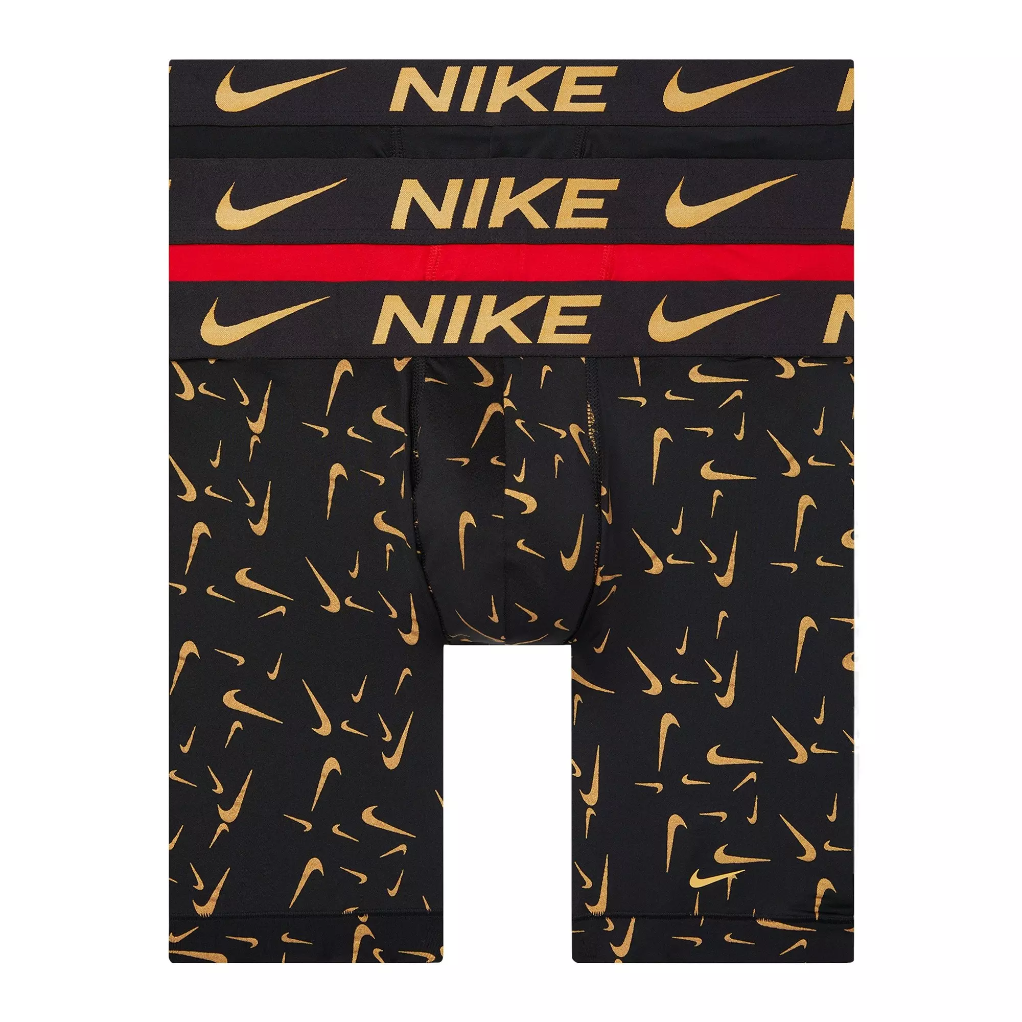 Nike Dri-FIT Essential Micro Boxer Briefs-3PK-Black/Gold - BLACK/GOLD