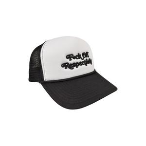 Field Grade Respectfully Corded Trucker Snapback-White/Black