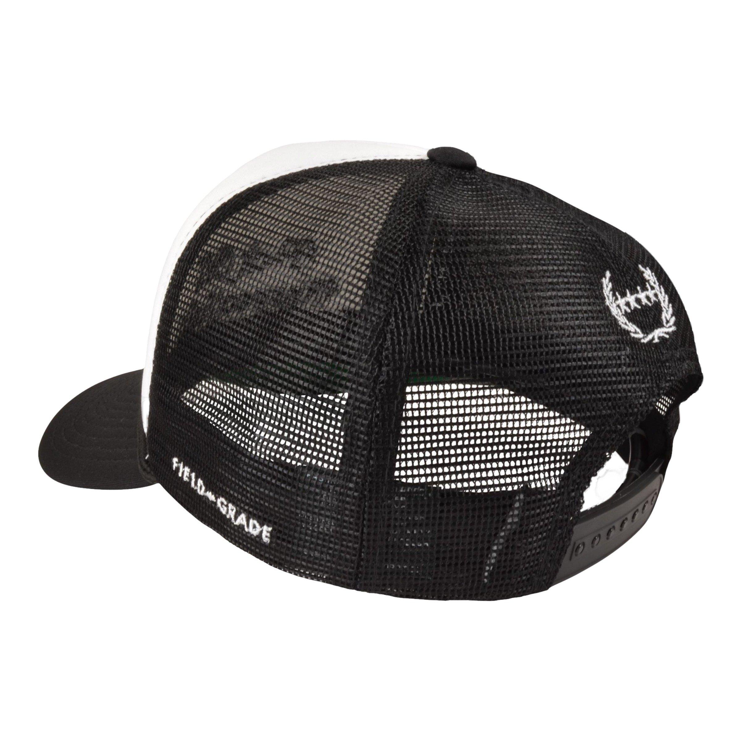 Field Grade Respectfully Corded Trucker Snapback-White/Black - WHITE/BLACK Thumbnail View 3