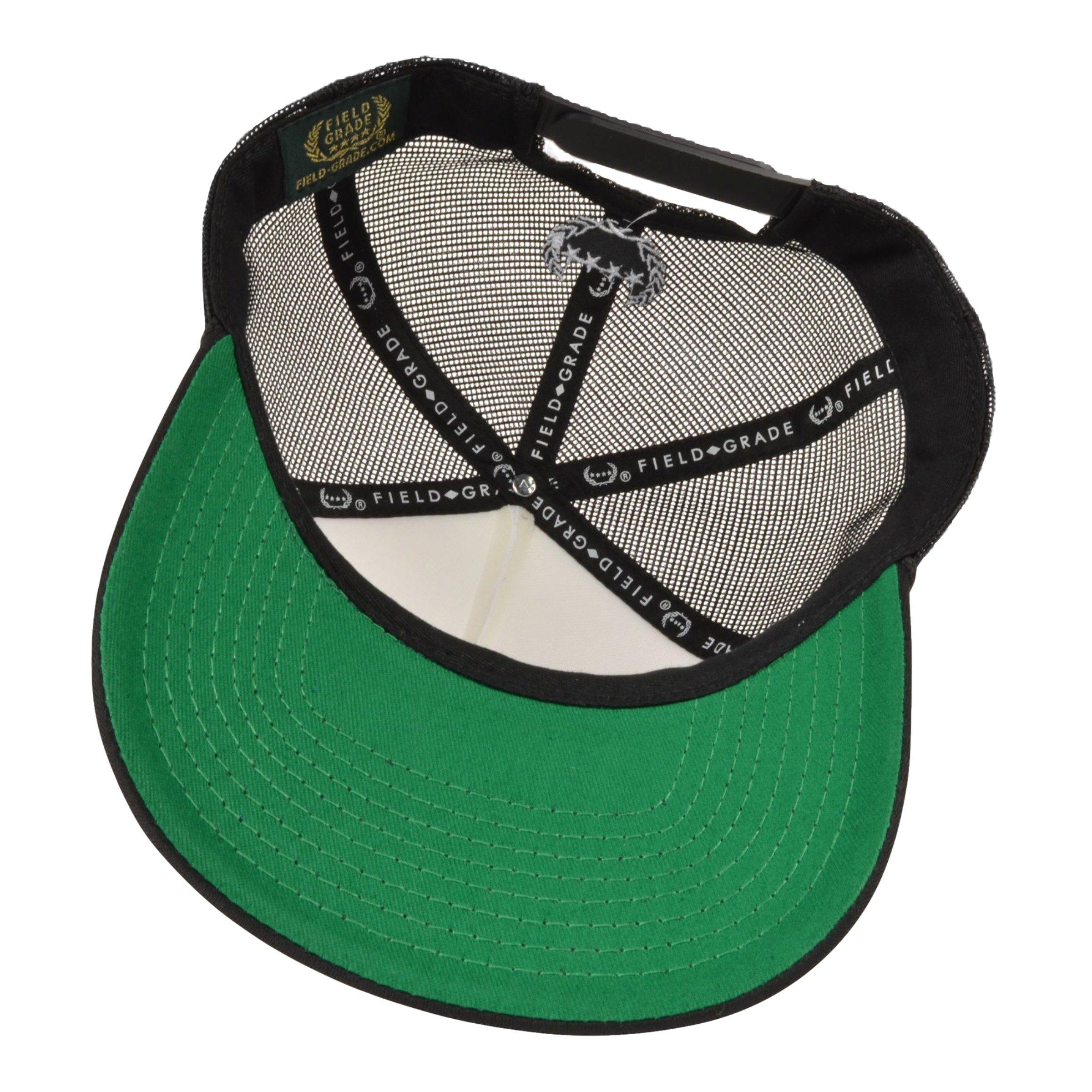 Field Grade Respectfully Corded Trucker Snapback-White/Black - WHITE/BLACK Thumbnail View 4
