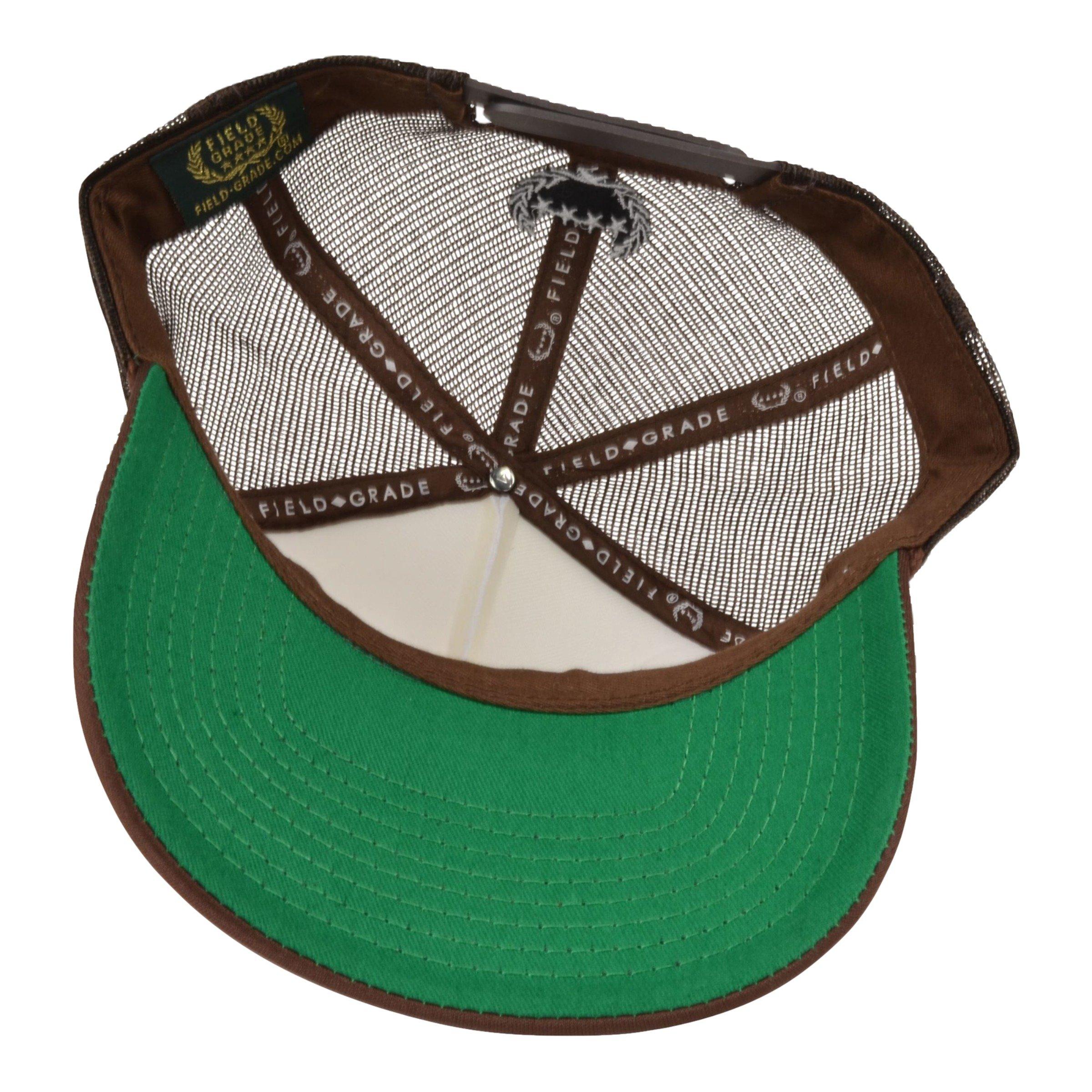 Field Grade F*ck Love Get Money Trucker Snapback-White/Brown - WHITE/BROWN Thumbnail View 4