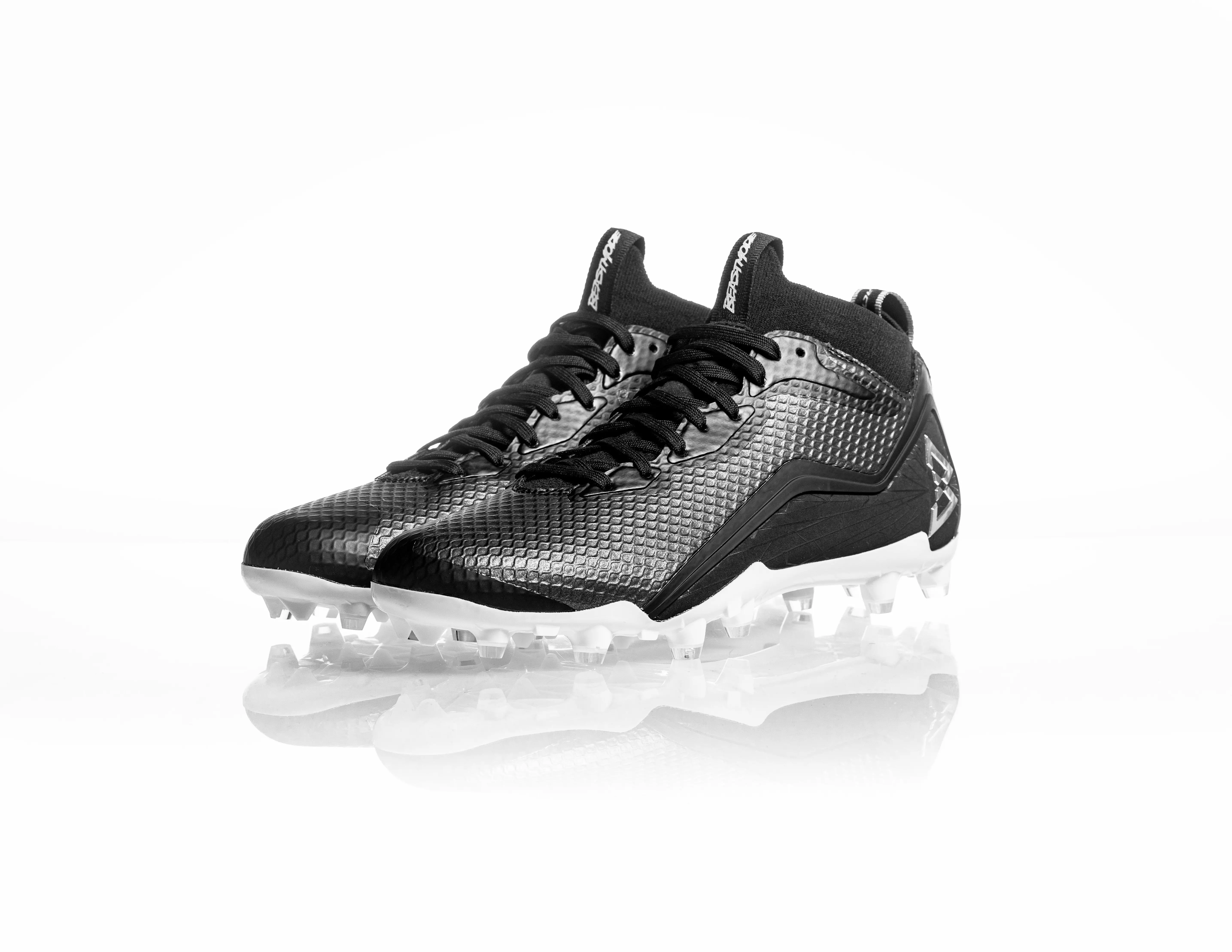 Beastmode B.T.A. Elite "Black/Silver" Men's Football Cleat - BLACK/SILVER