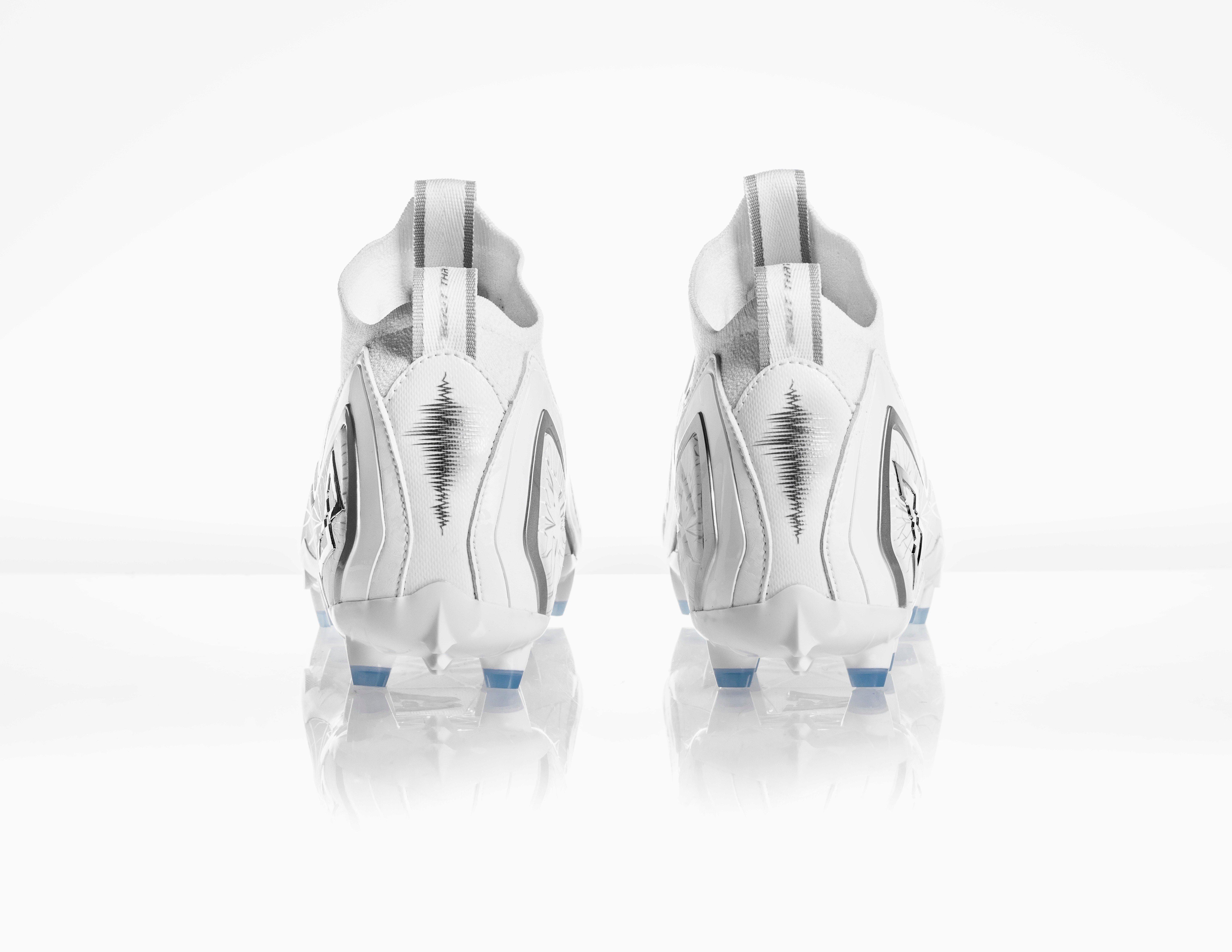 Beastmode B.T.A. Elite "White Frost" Men's Football Cleat - WHITE/SILVER Thumbnail View 3