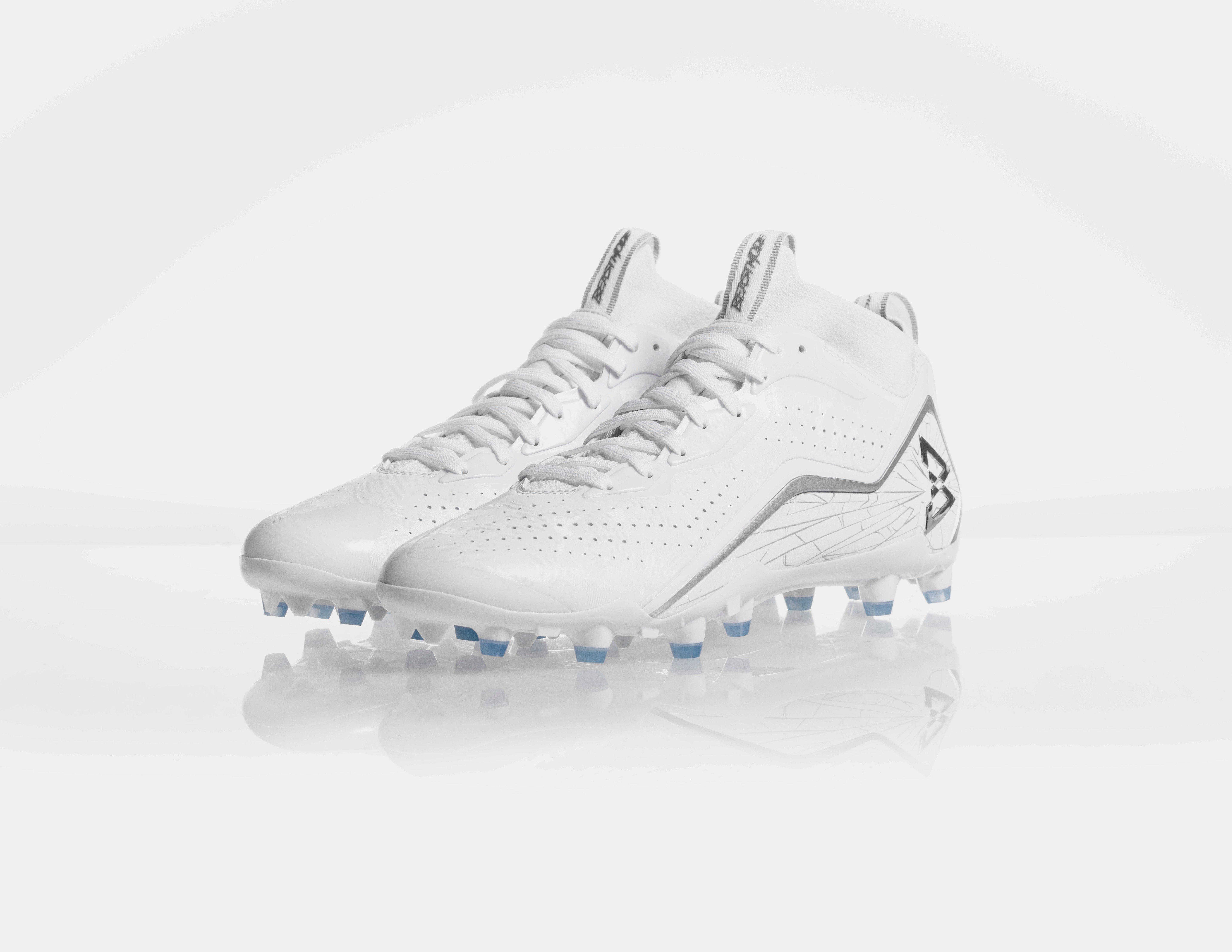 Beastmode B.T.A. Elite "White Frost" Men's Football Cleat - WHITE/SILVER Thumbnail View 5