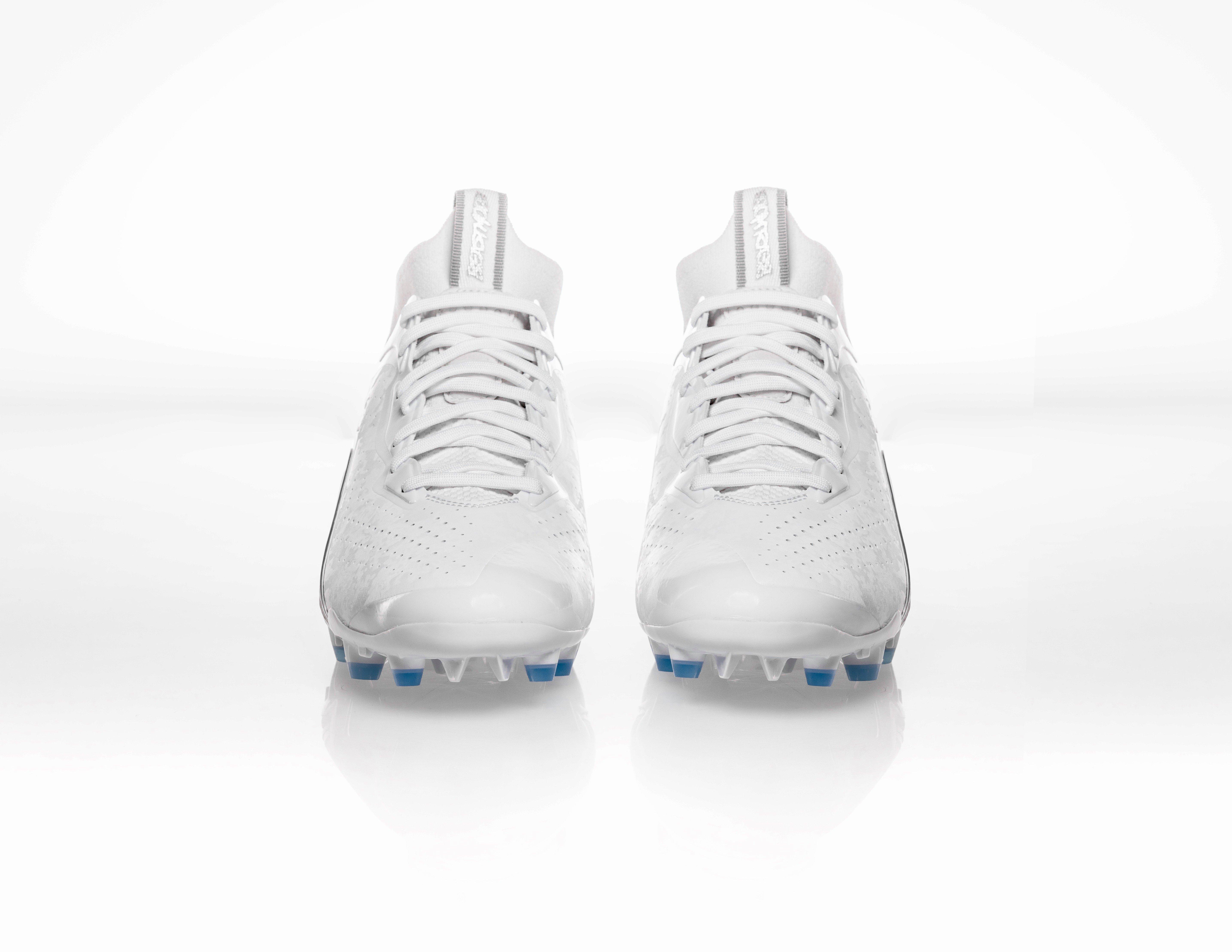 Beastmode B.T.A. Elite "White Frost" Men's Football Cleat - WHITE/SILVER Thumbnail View 6