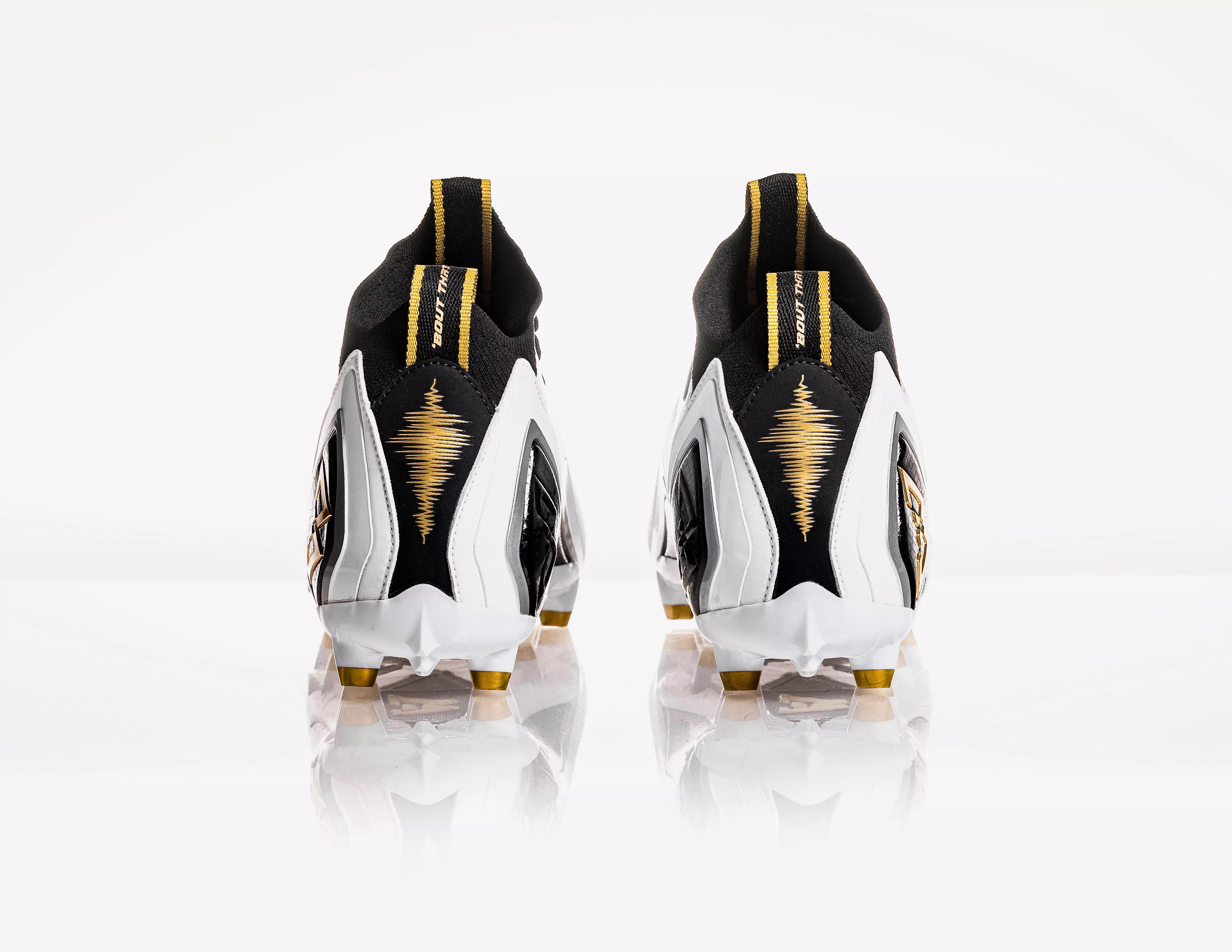Beastmode B.T.A. Elite "White/Black/Metallic Gold" Men's Football Cleat - WHITE/BLACK